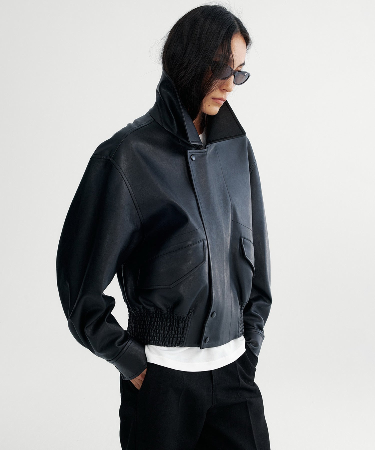 シャーリングショートジャケット