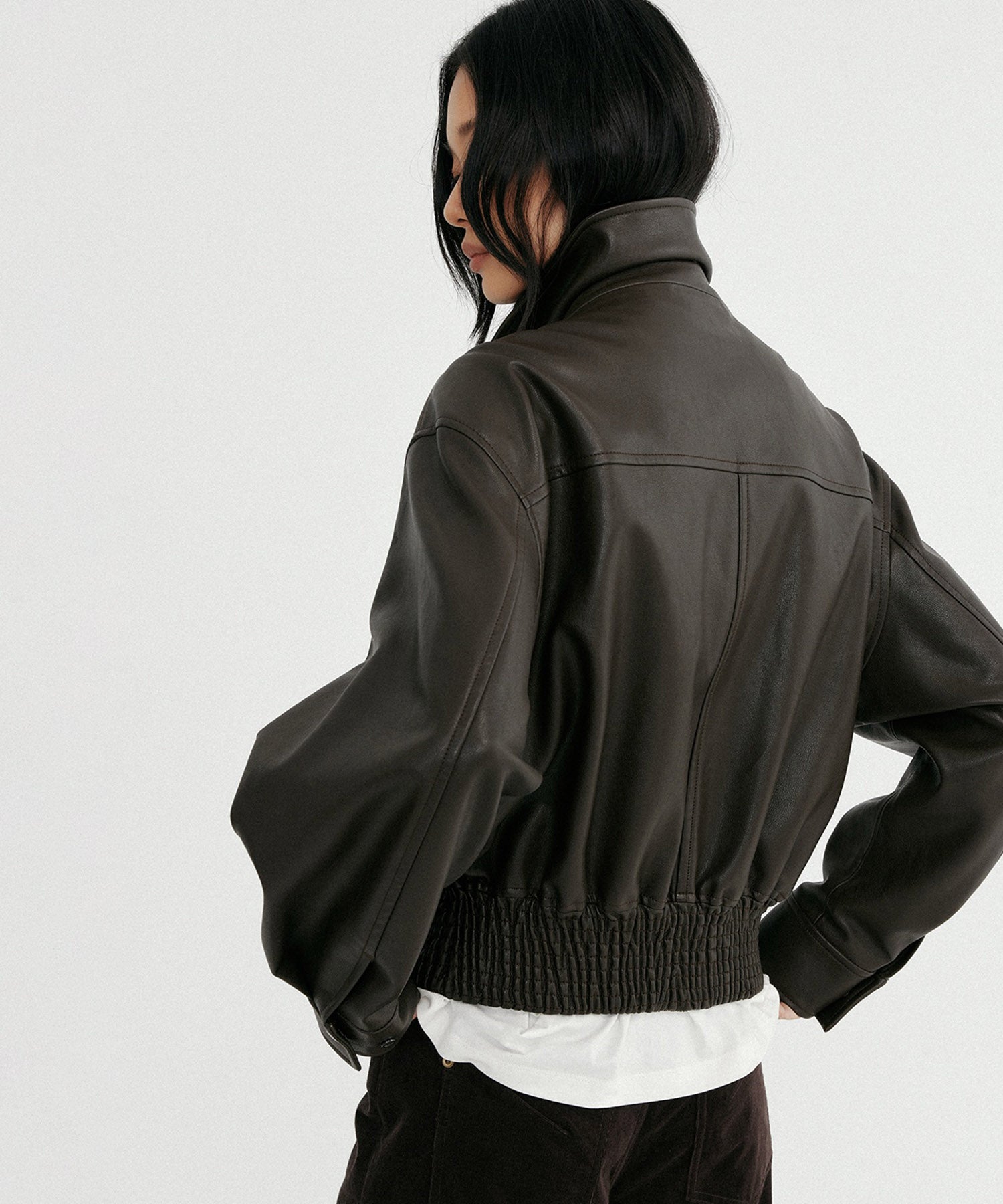 シャーリングショートジャケット