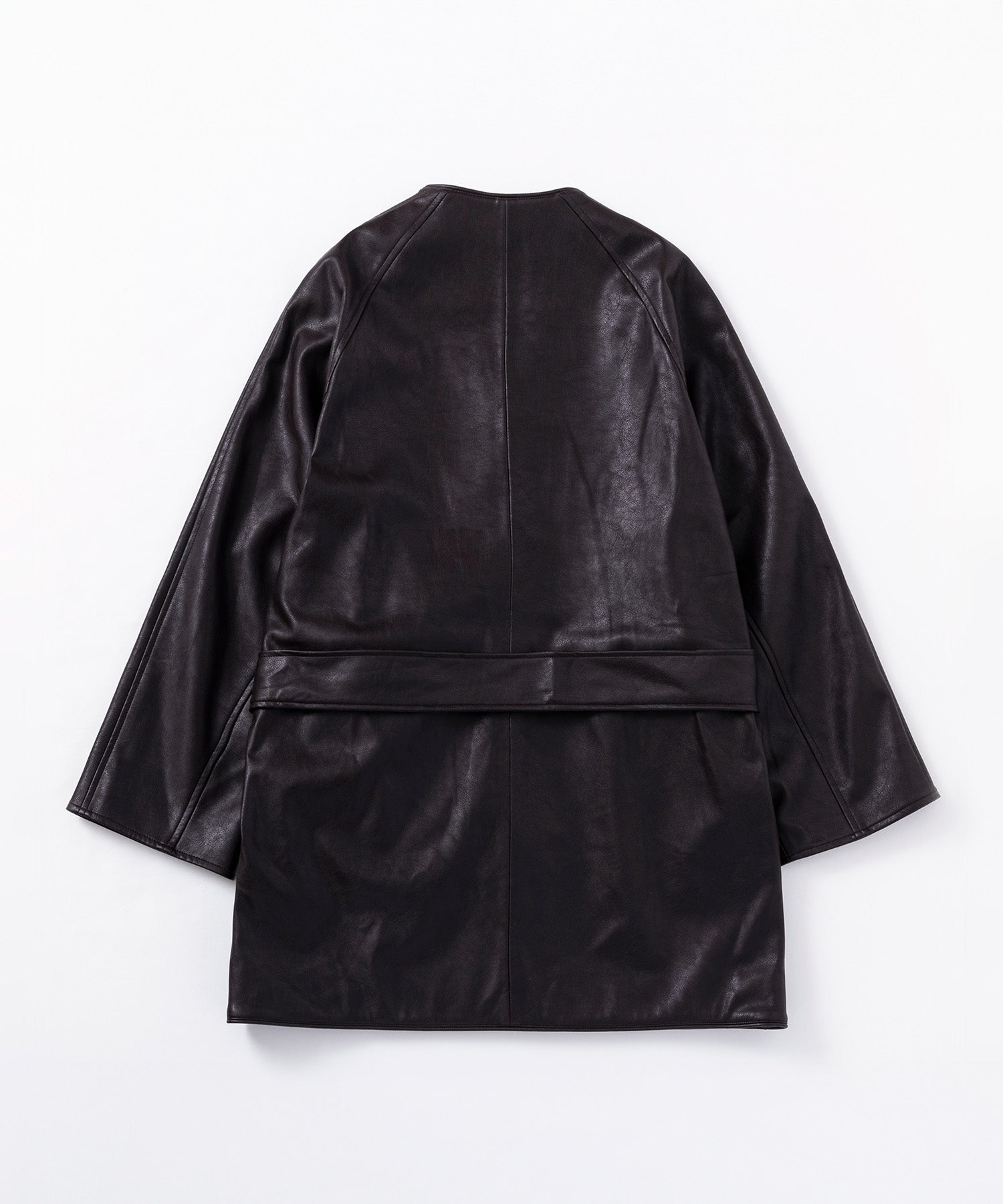 【12月上旬お届け予約商品】ノーカラーロングジャケット