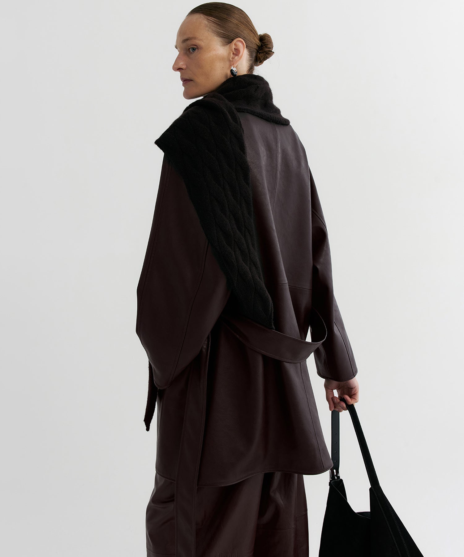 【12月上旬お届け予約商品】ノーカラーロングジャケット