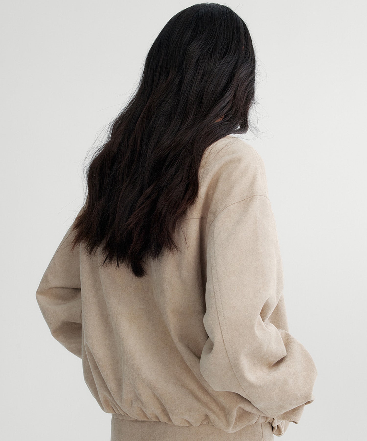 スエードライククロップドジャケット