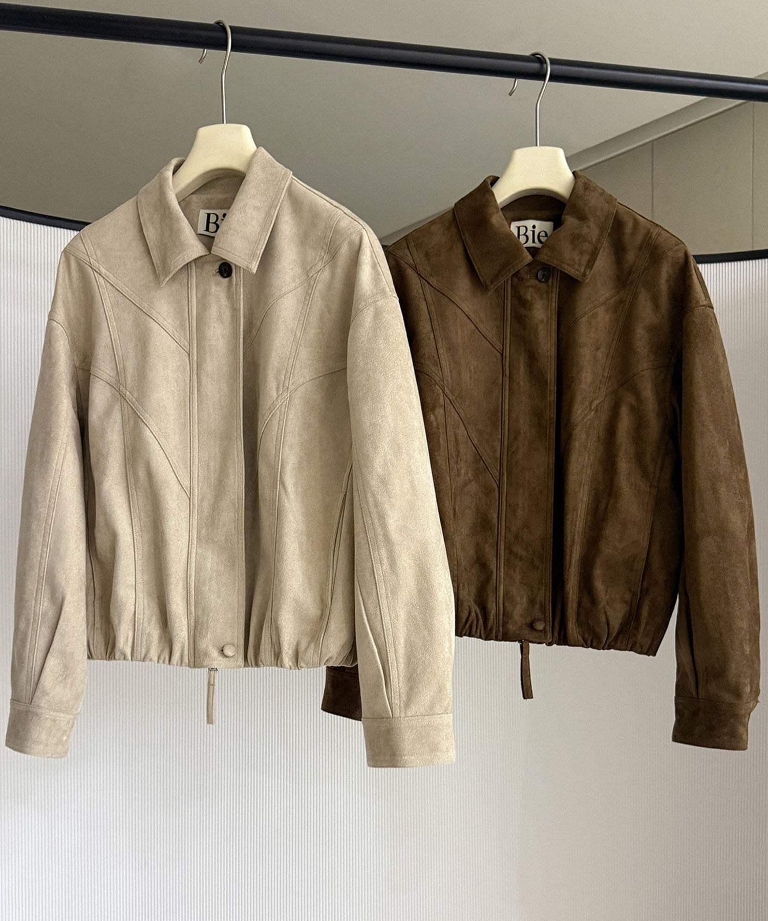 スエードライククロップドジャケット