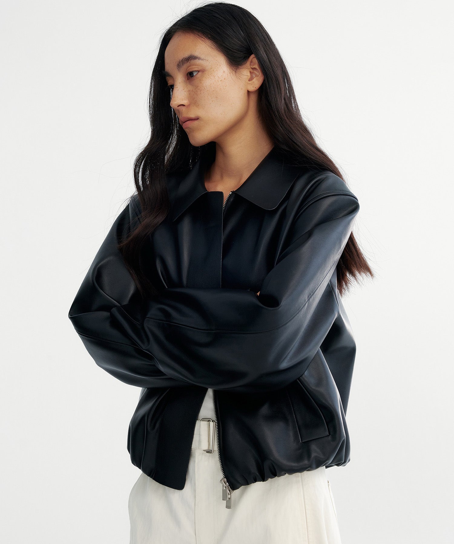 【12月上旬お届け予約商品】ウエストギャザー ショートジャケット