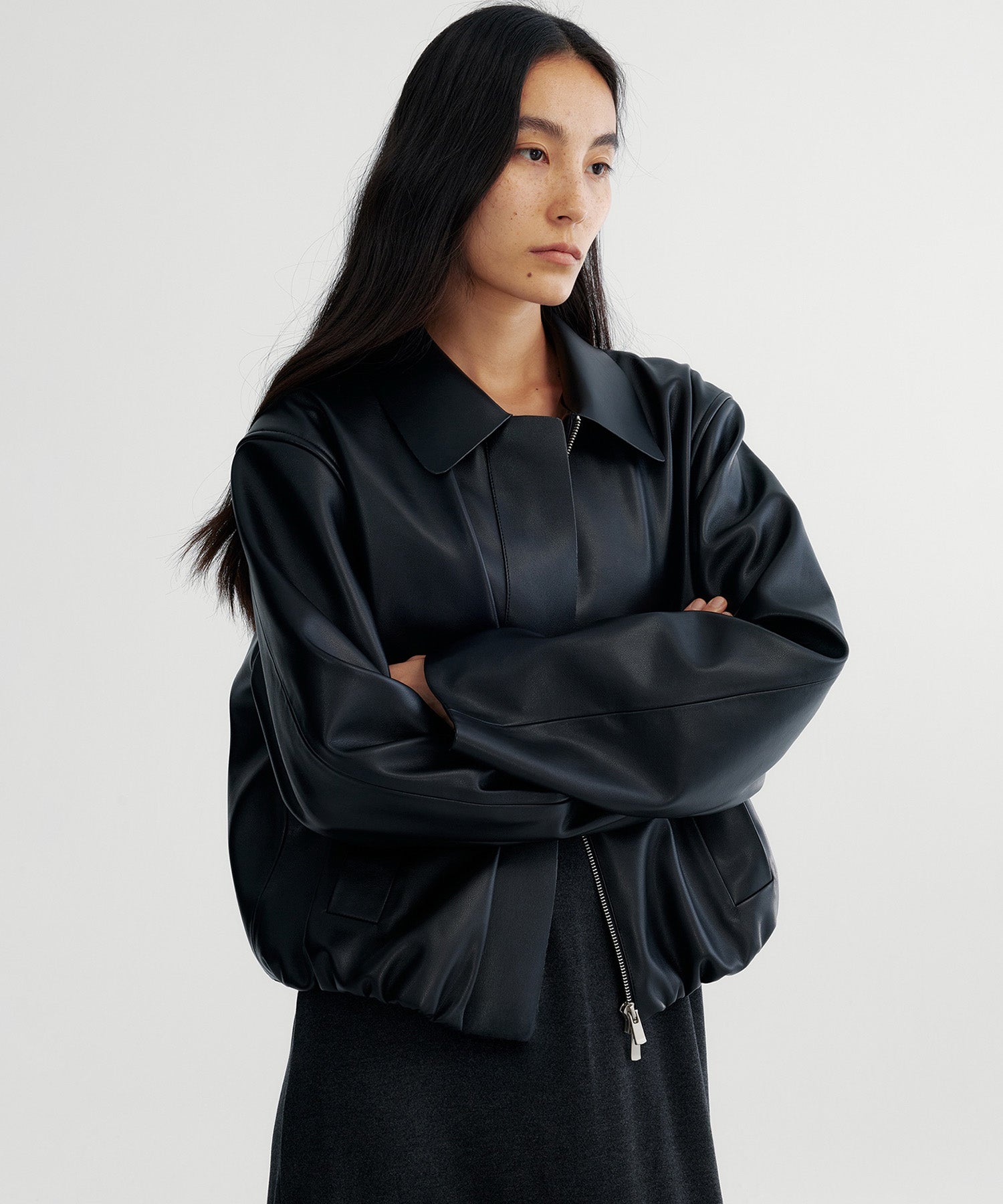 【12月上旬お届け予約商品】ウエストギャザー ショートジャケット