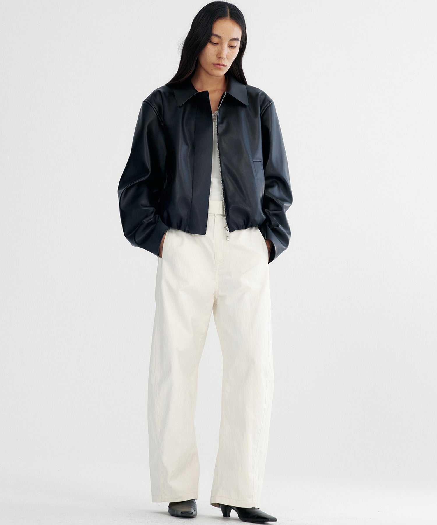 【12月上旬お届け予約商品】ウエストギャザー ショートジャケット