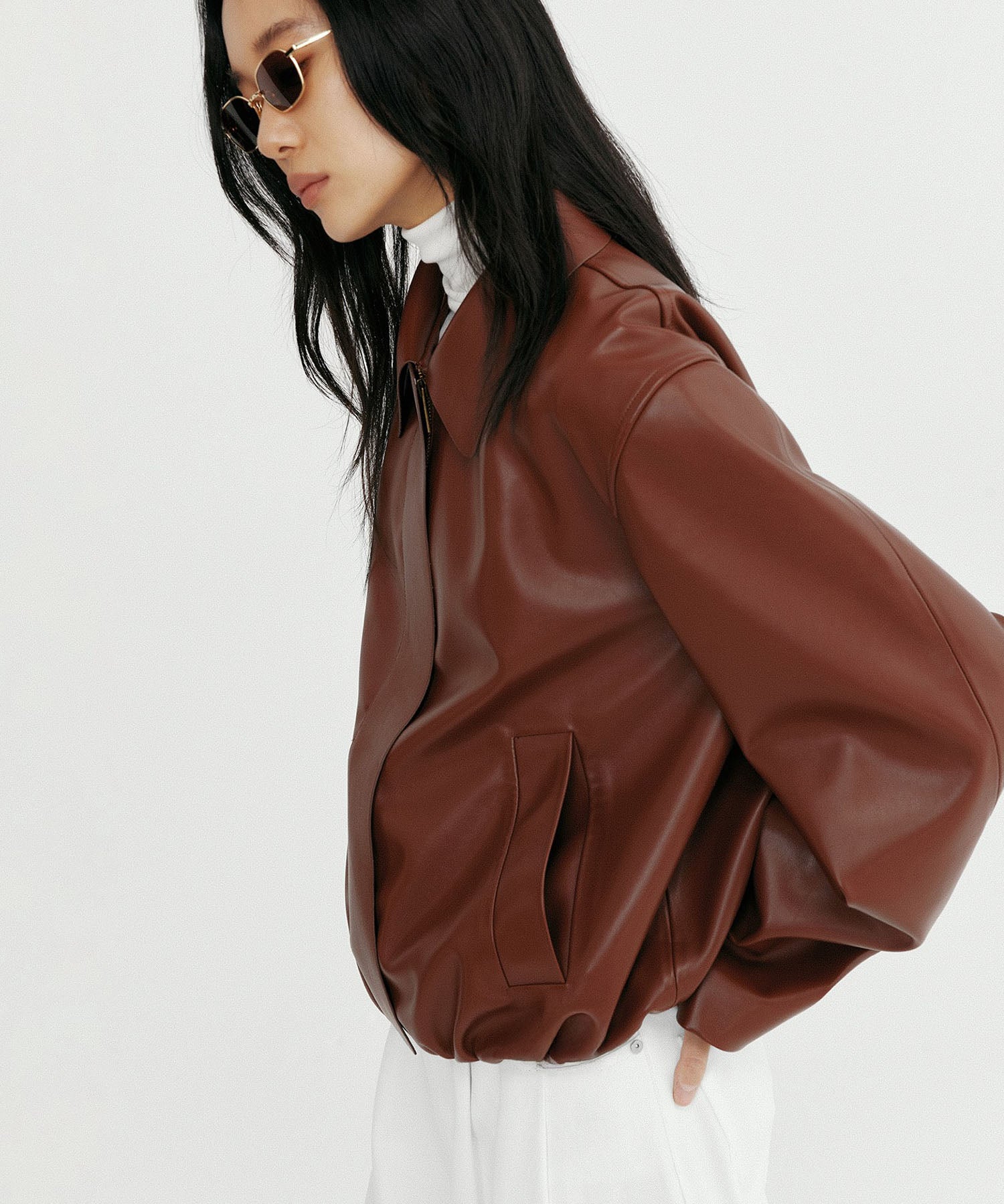 【12月上旬お届け予約商品】ウエストギャザー ショートジャケット