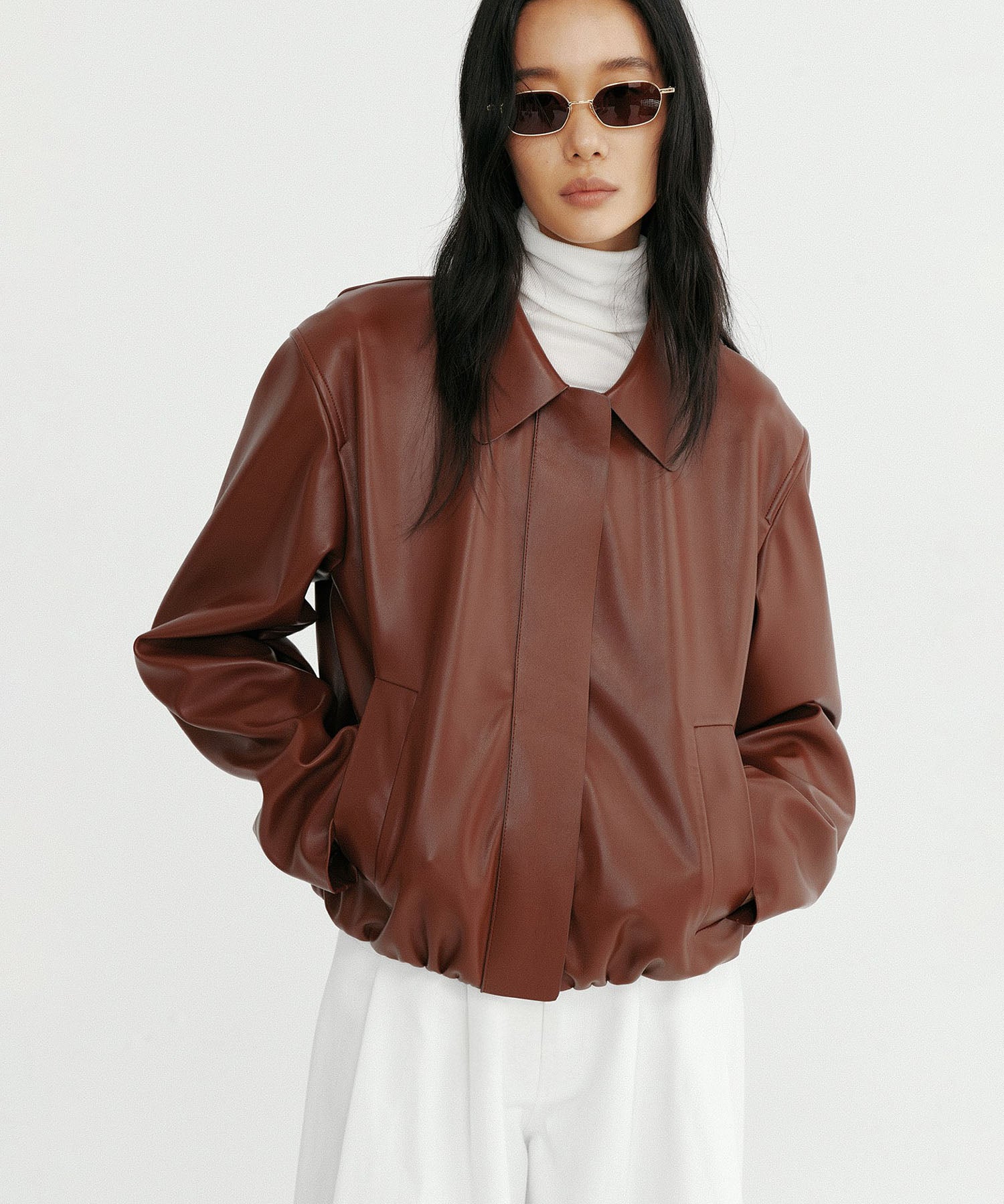 【12月上旬お届け予約商品】ウエストギャザー ショートジャケット