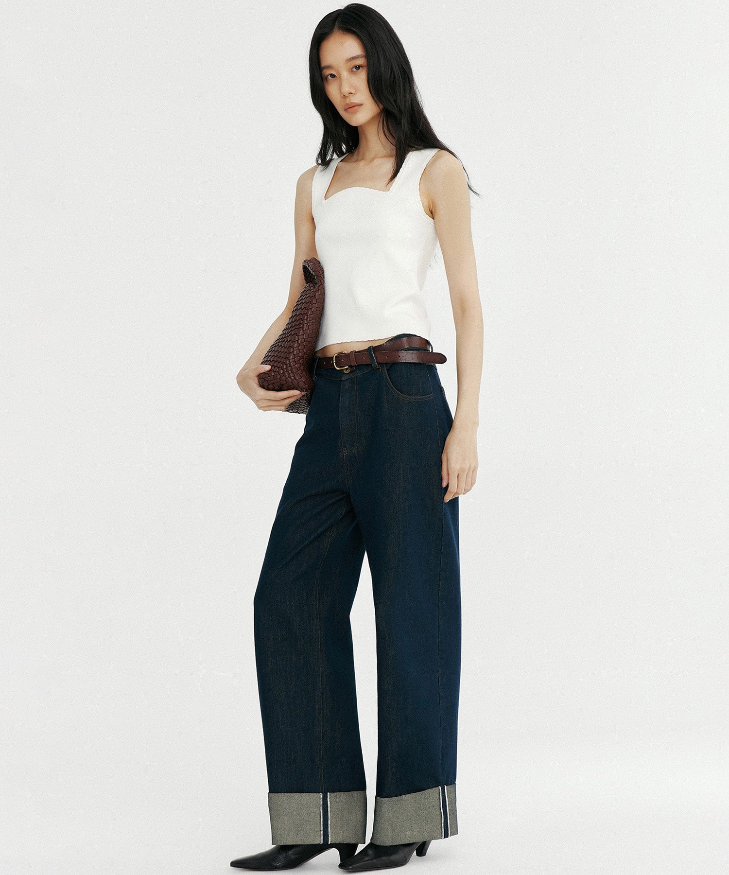 スクエアネック タンクトップ