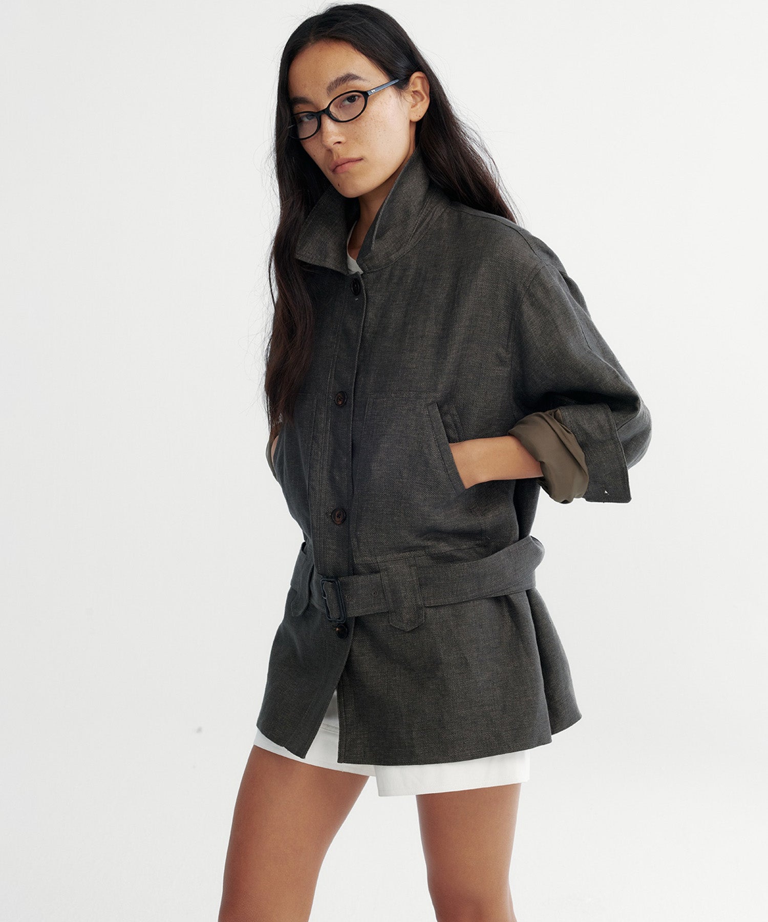 オーバーサイズ ミリタリージャケット