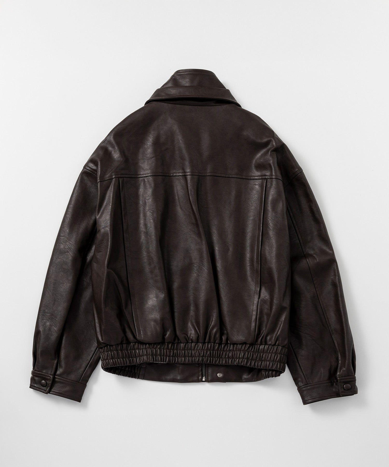 ダブルカラーシンセティックレザージャケット