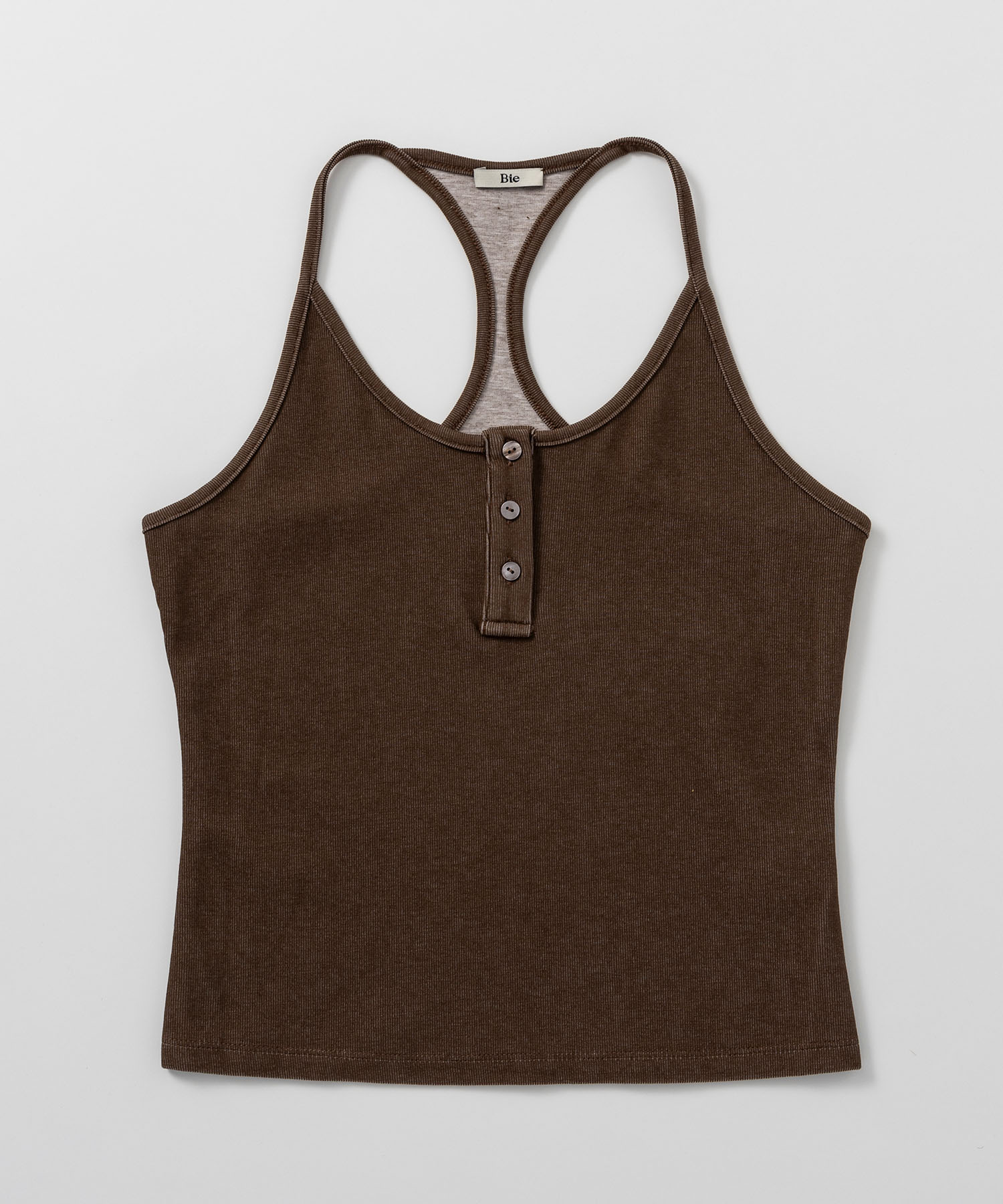 バッククロス リブタンクトップ