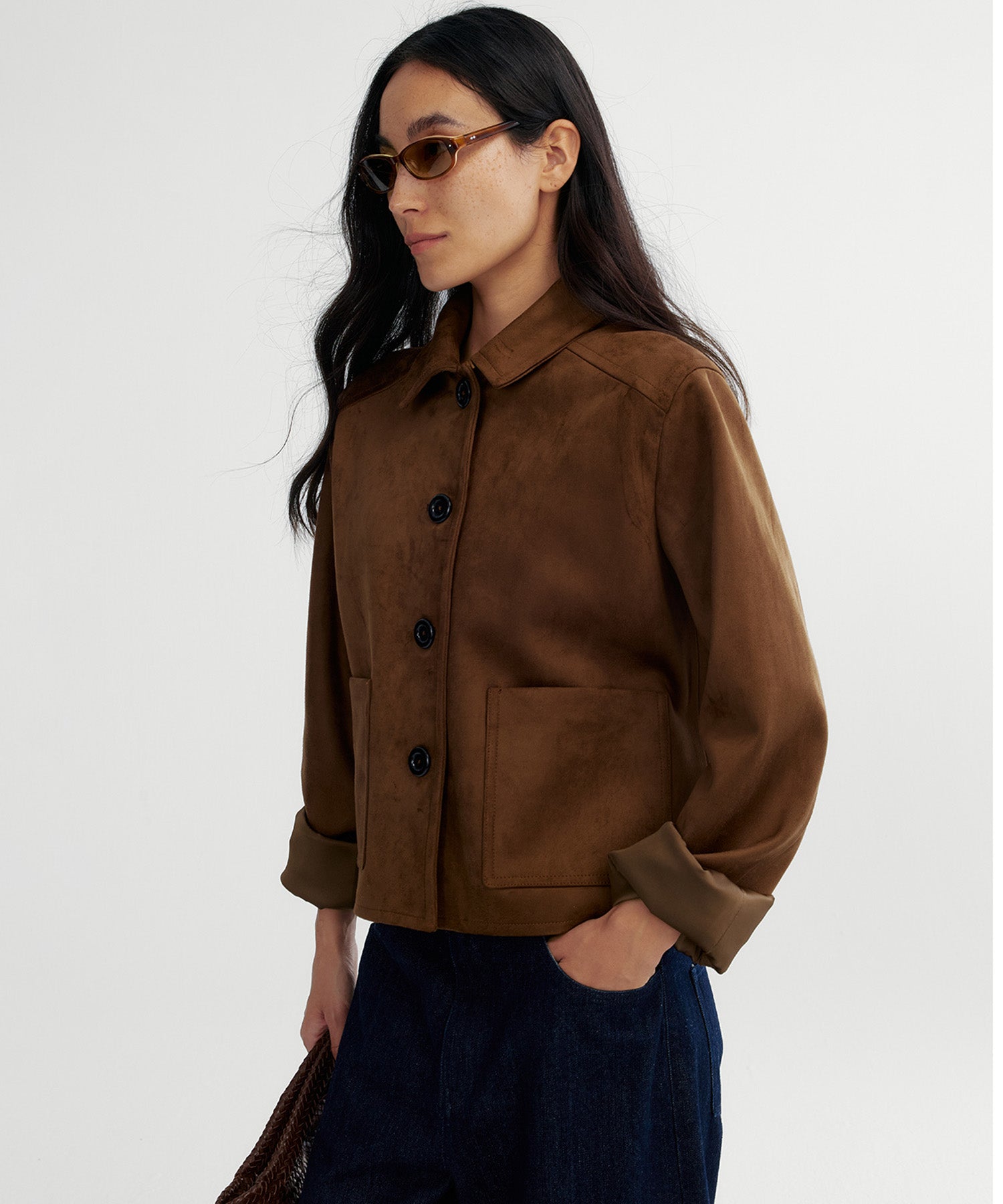 スエードライクショートジャケット