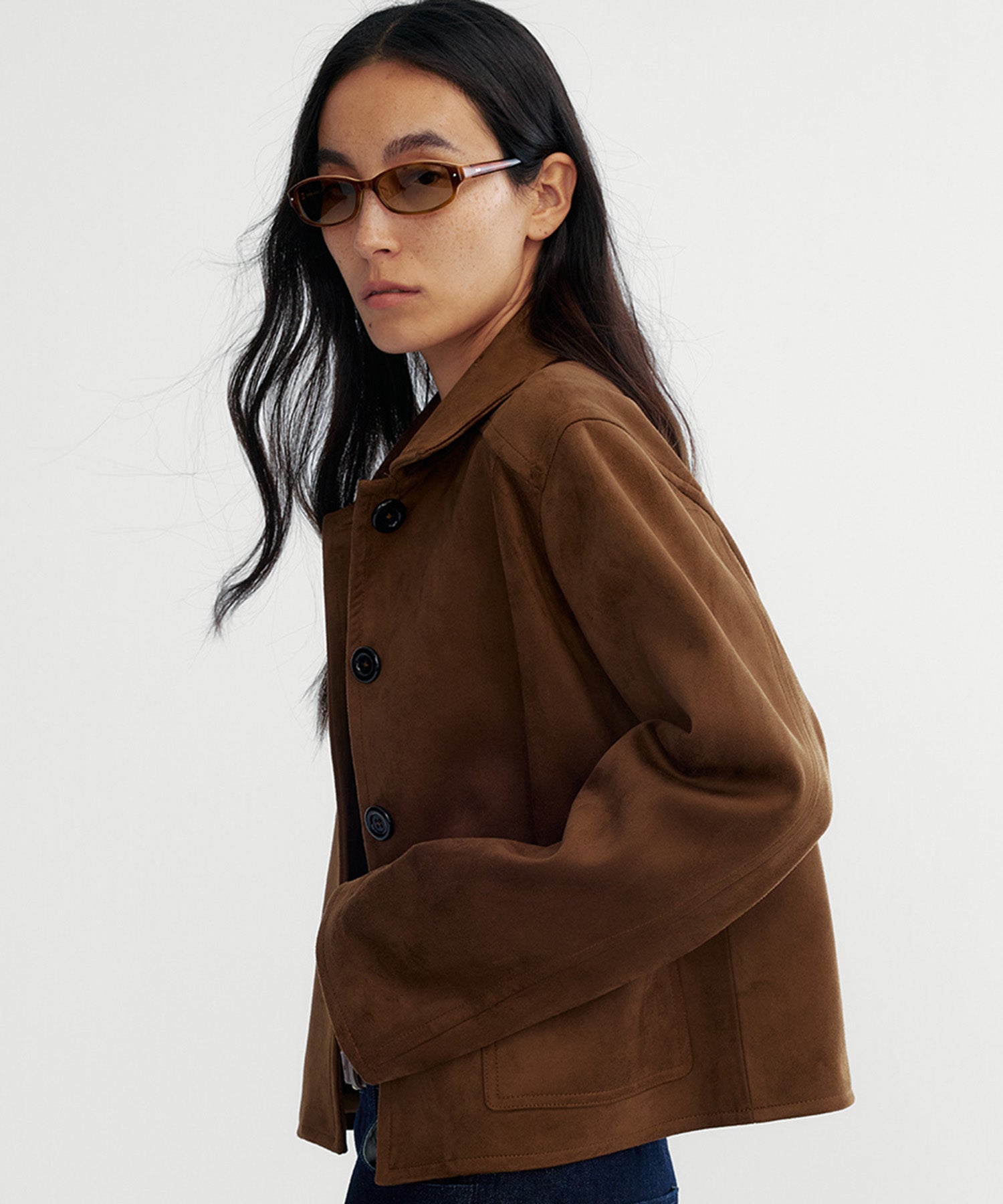 スエードライクショートジャケット