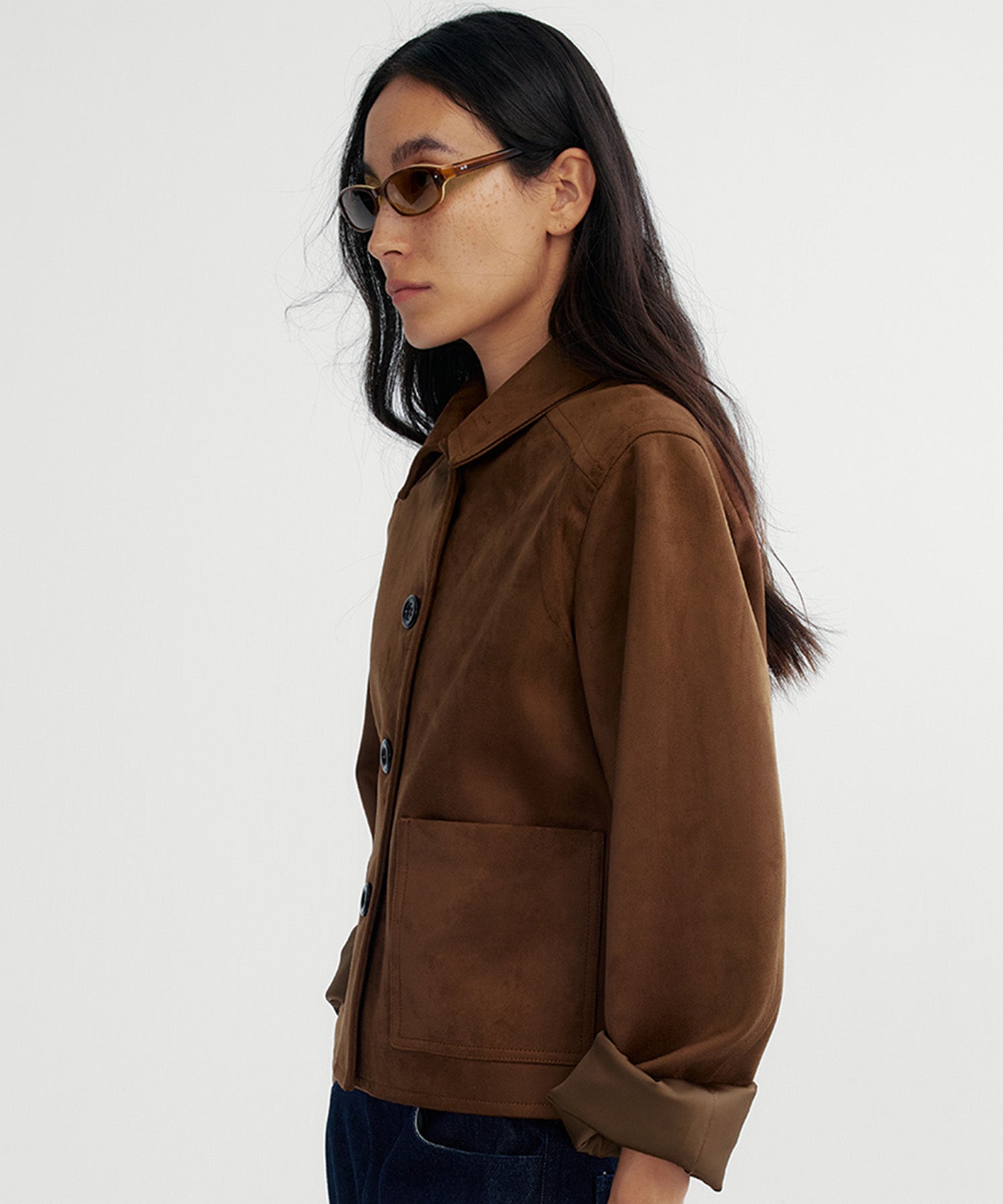 スエードライクショートジャケット