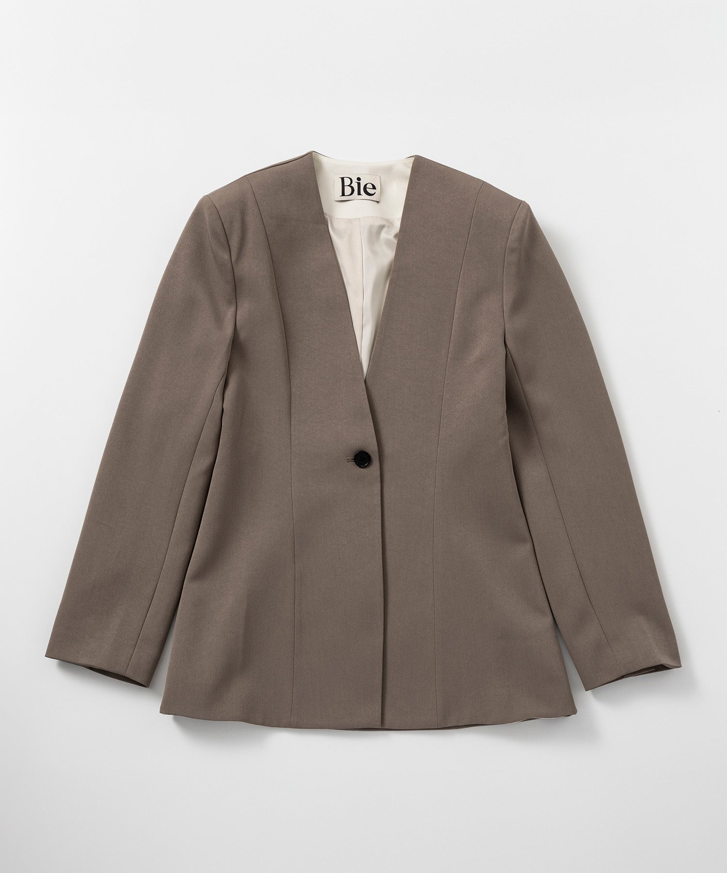 ワンボタン ノーカラージャケット