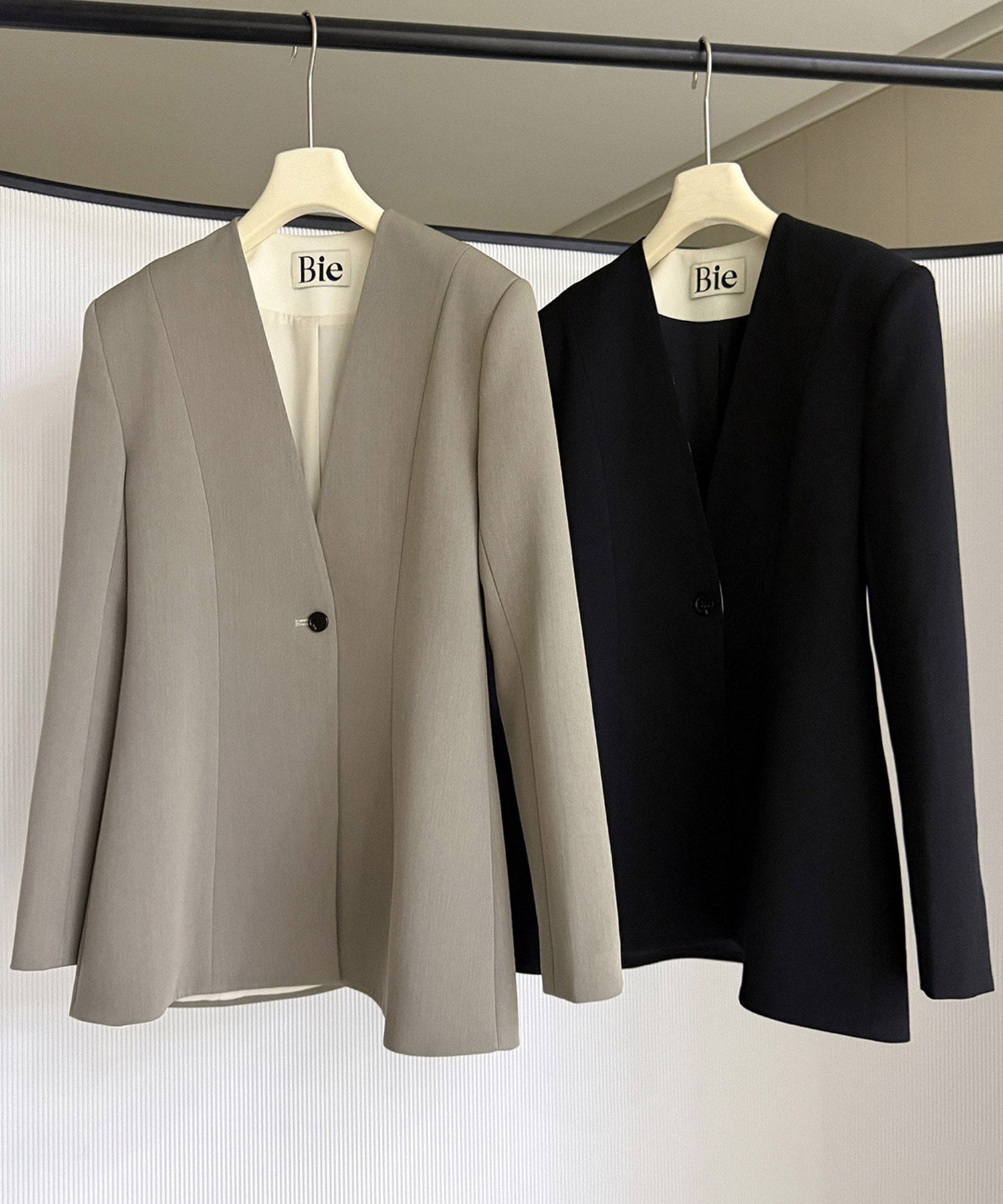 ワンボタン ノーカラージャケット