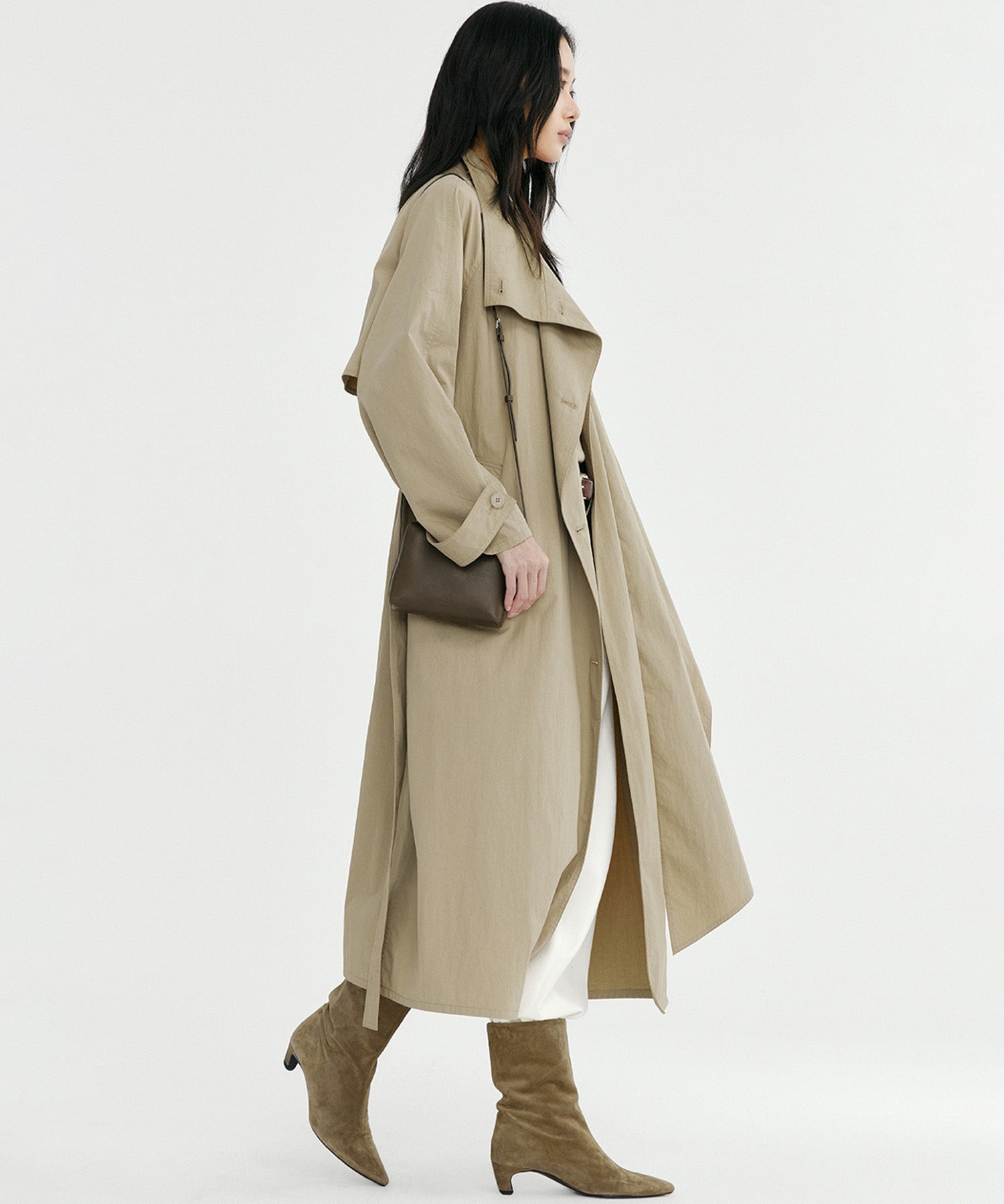 オーバーラップスタンドカラーコート