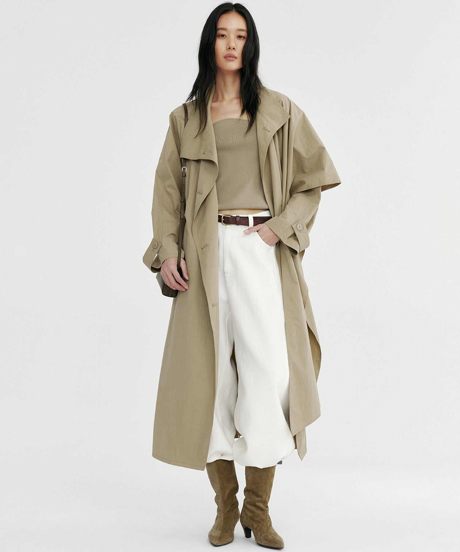 オーバーラップスタンドカラーコート