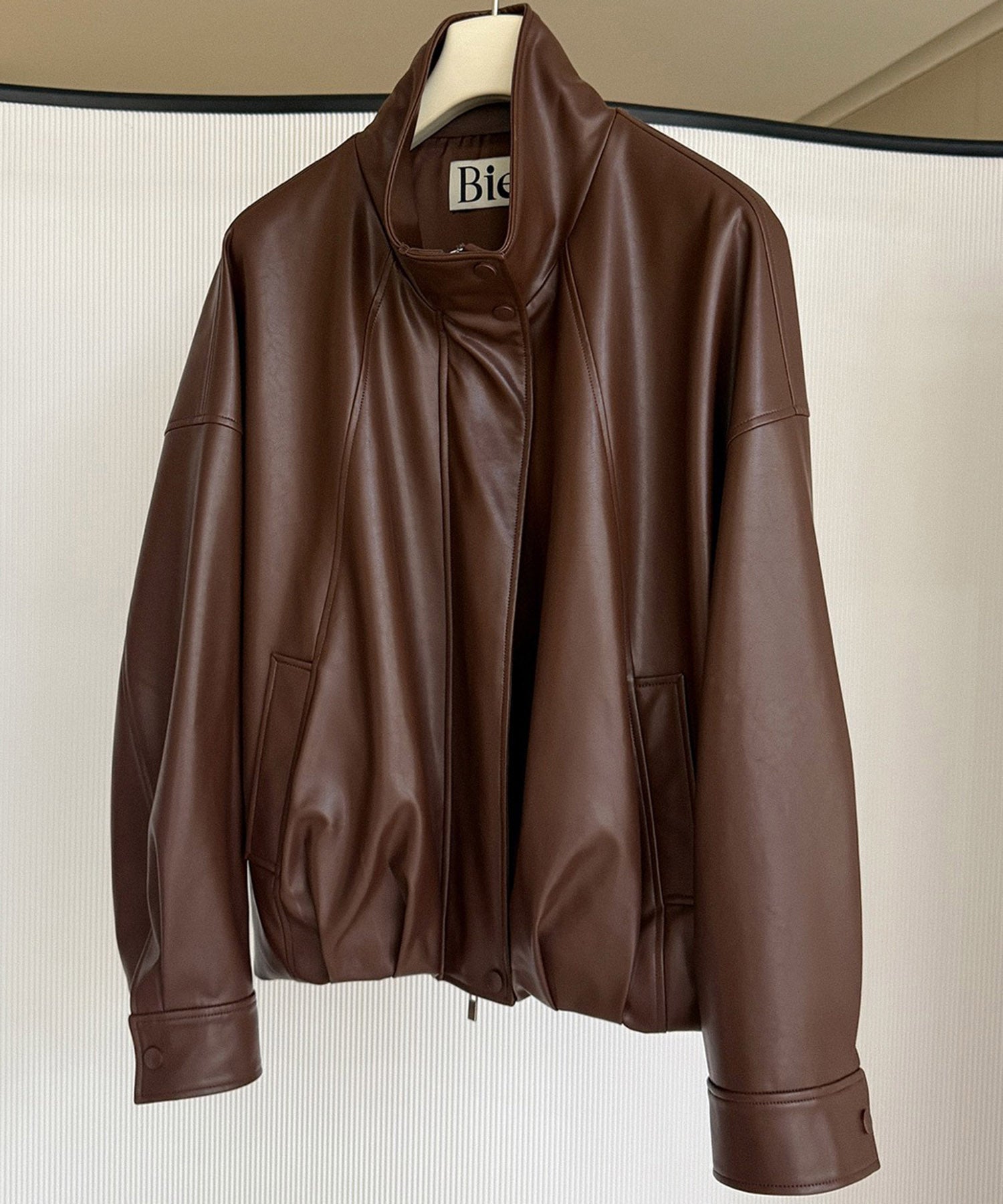 【12月上旬お届け予約商品】スタンドカラーレザージャケット