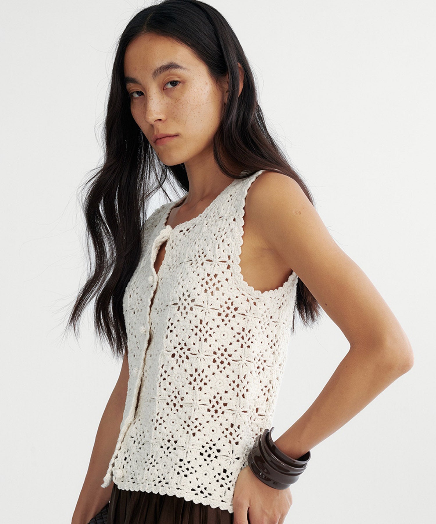 クロシェニットベスト