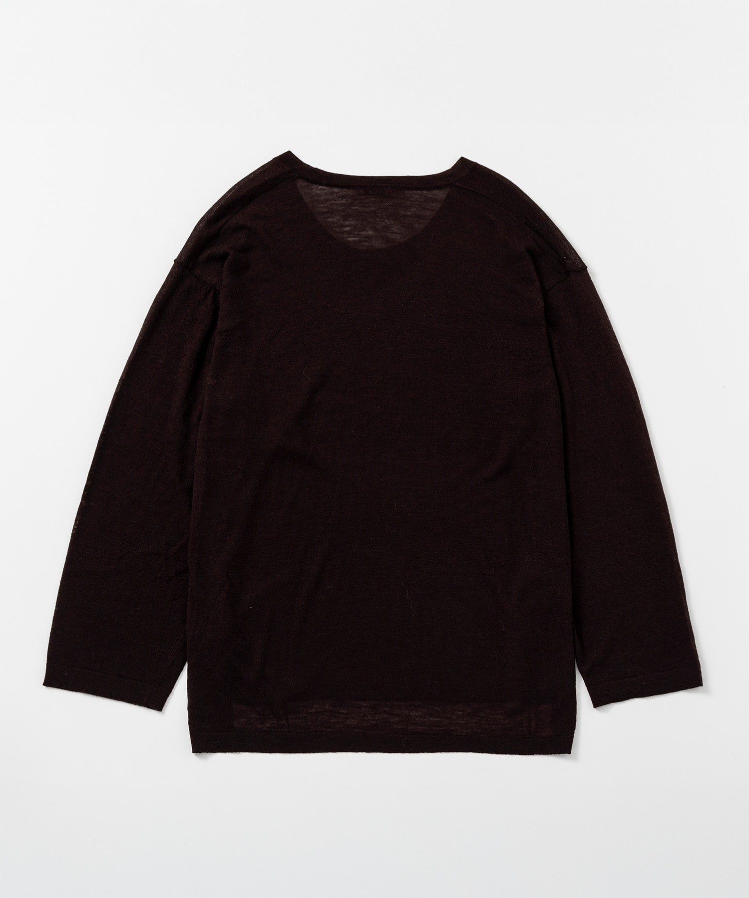 Uネック ウールニットプルオーバー