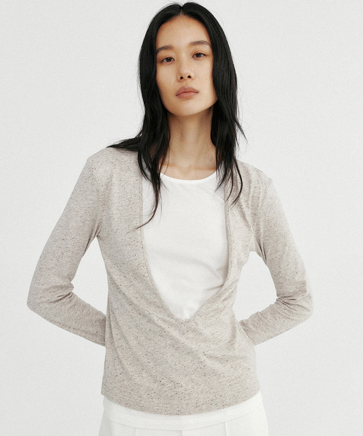 レイヤード ロングスリーブカットソー