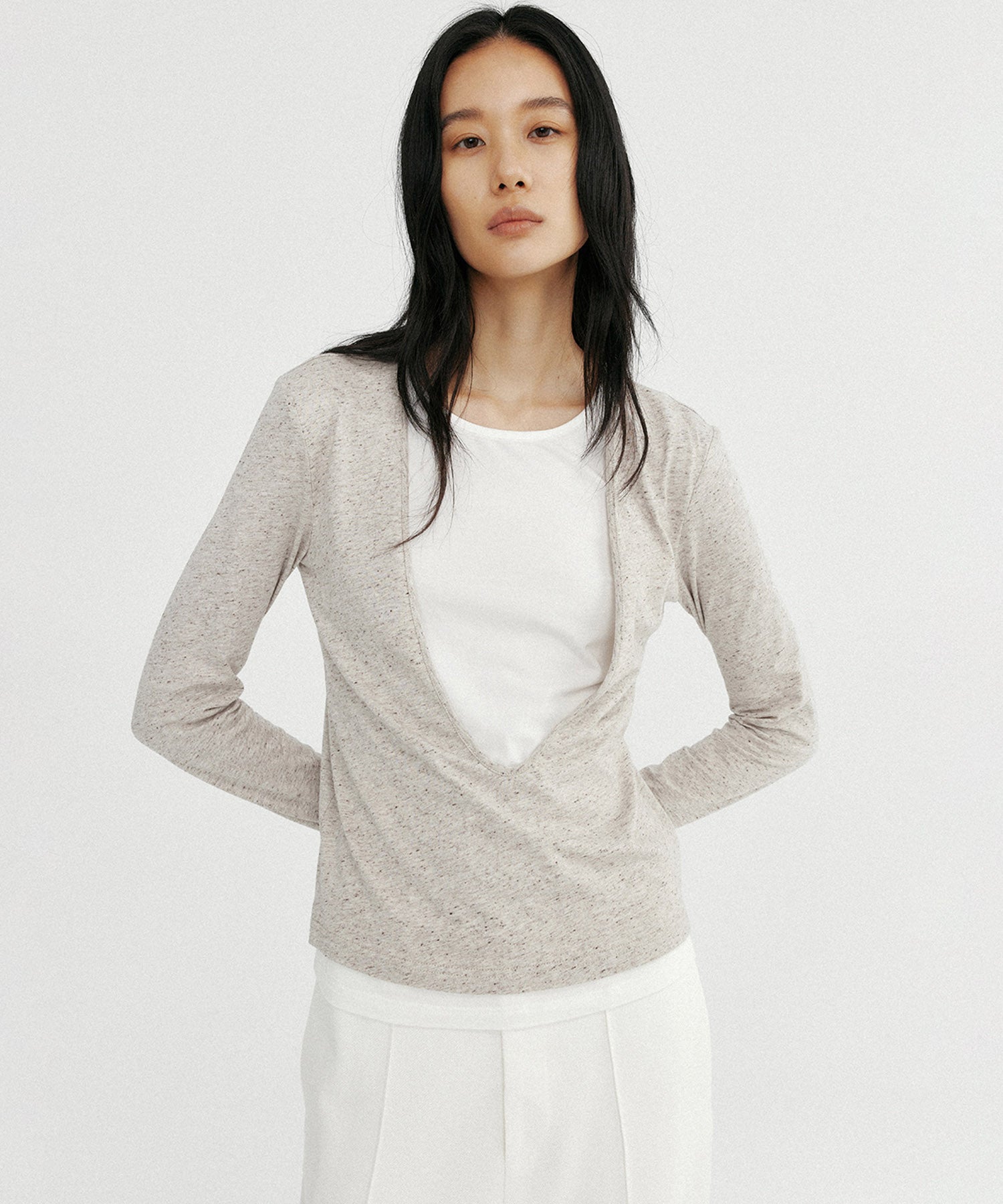 レイヤード ロングスリーブカットソー