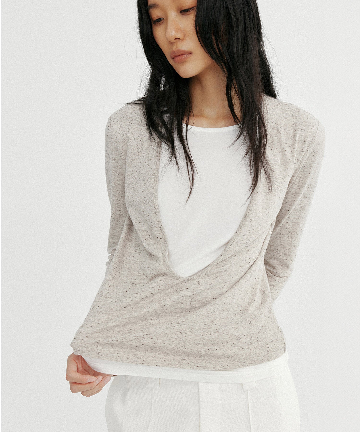 レイヤード ロングスリーブカットソー