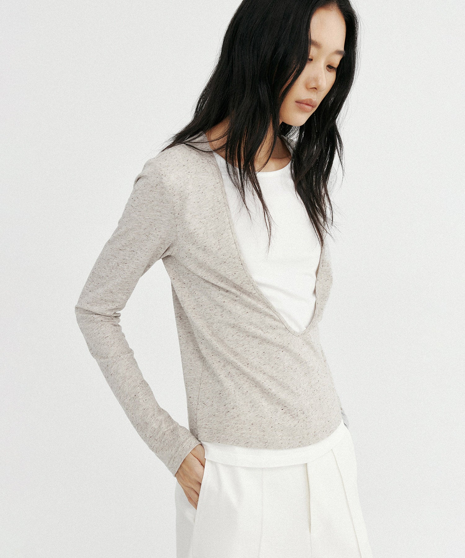 レイヤード ロングスリーブカットソー