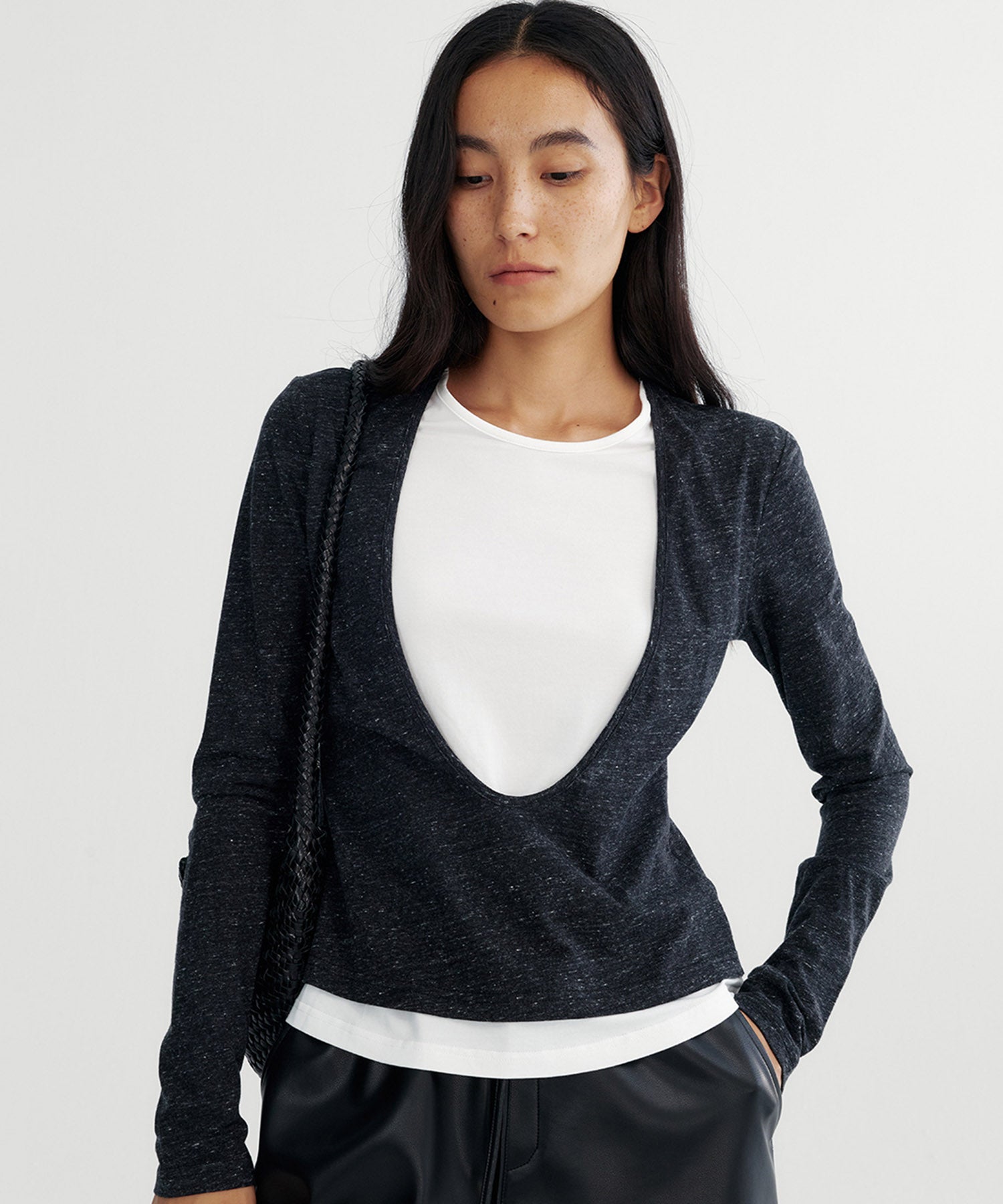 レイヤード ロングスリーブカットソー