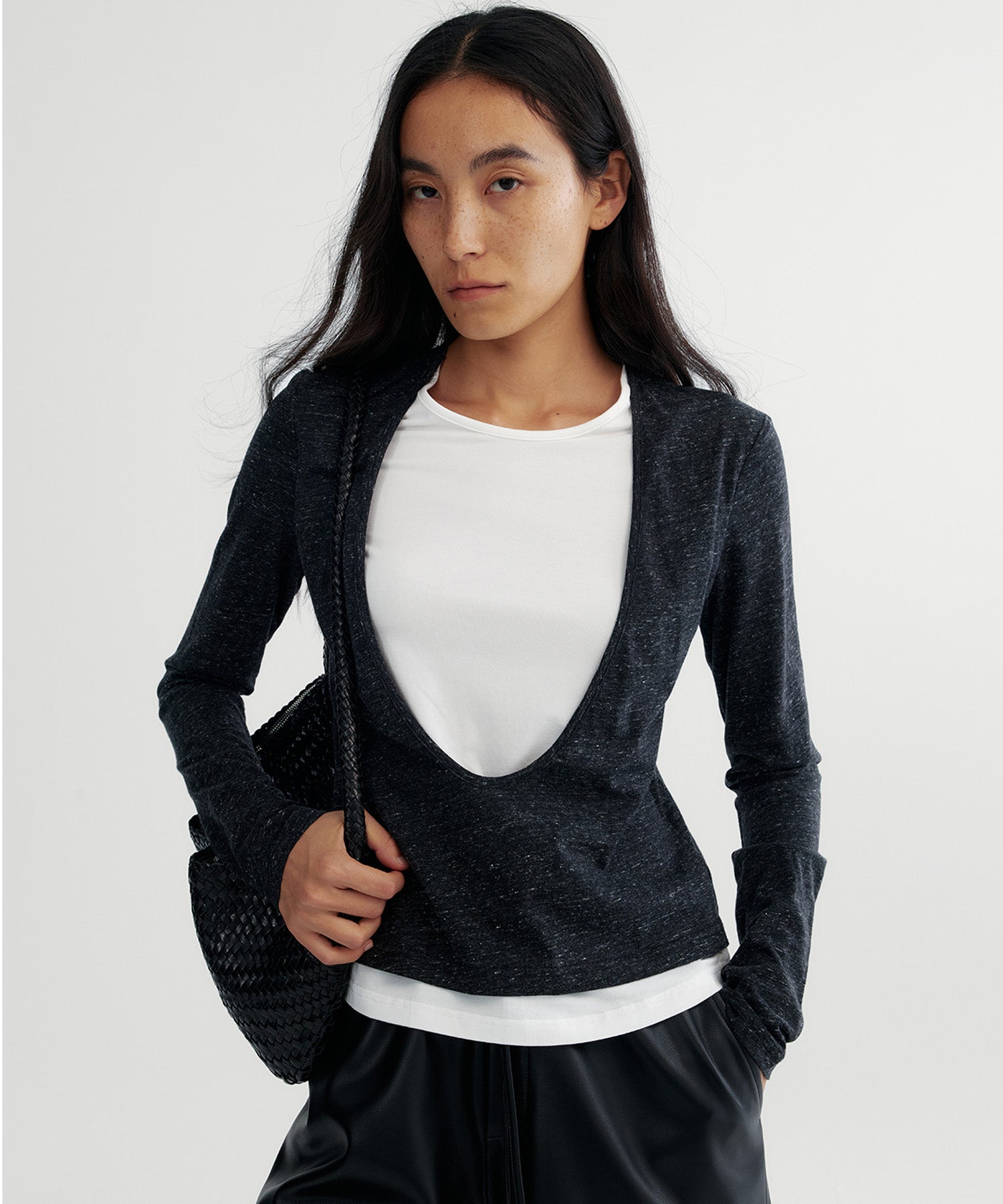 レイヤード ロングスリーブカットソー