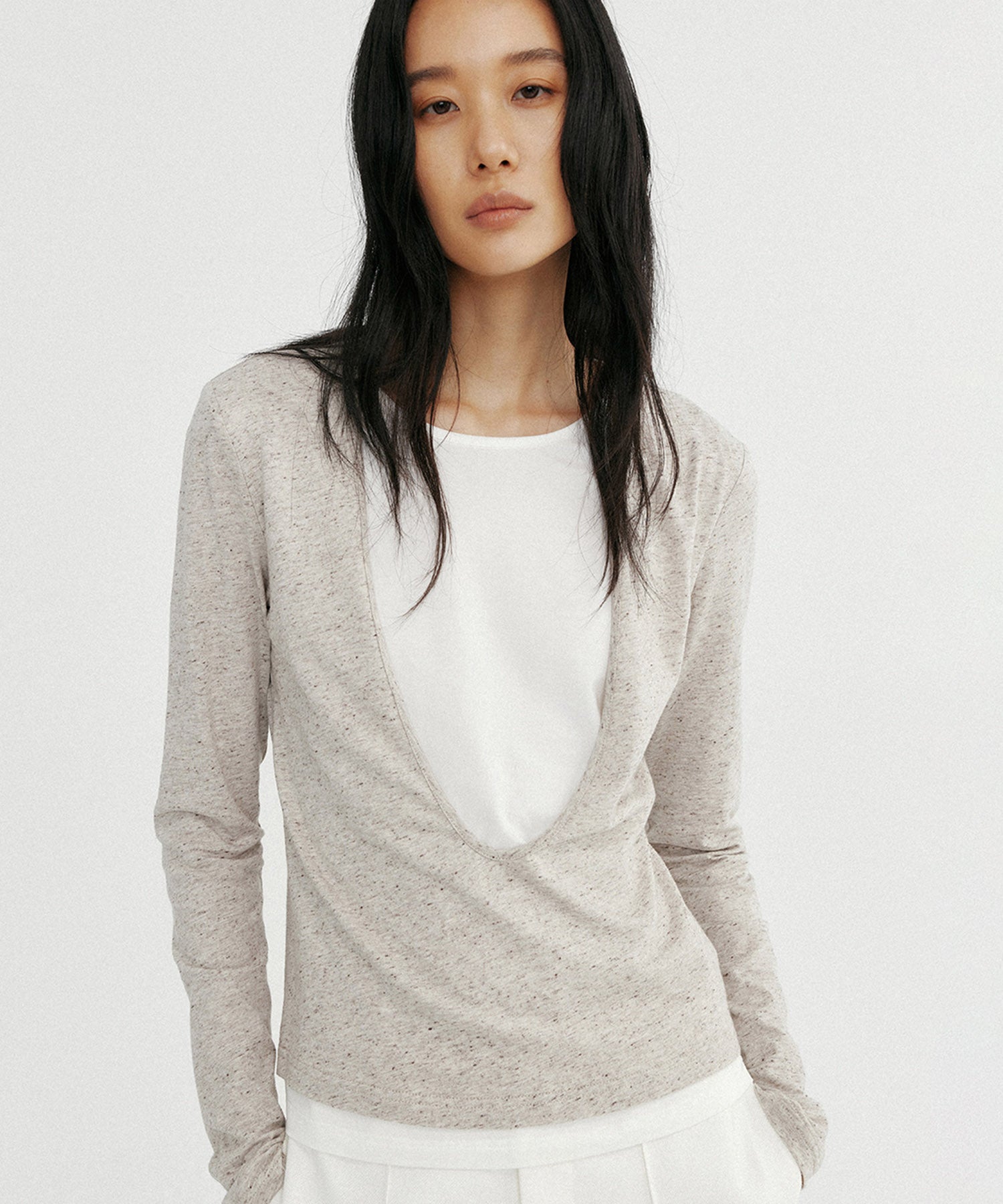 レイヤード ロングスリーブカットソー