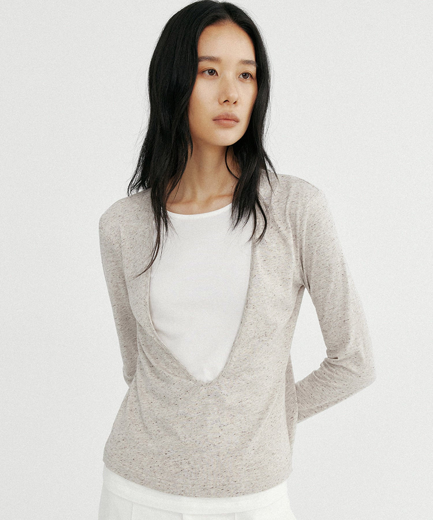レイヤード ロングスリーブカットソー
