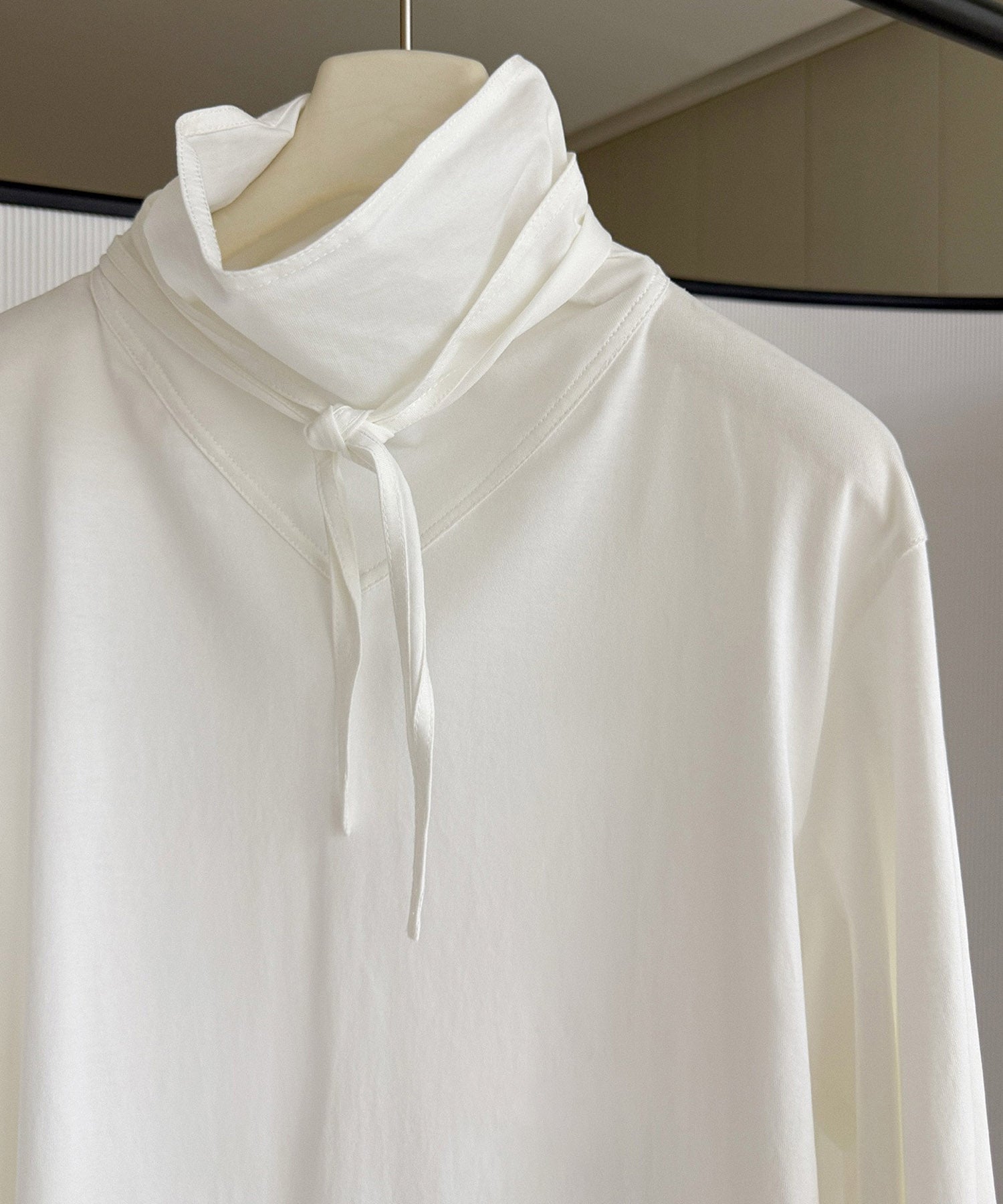 リボンカラープルオーバーカットソー