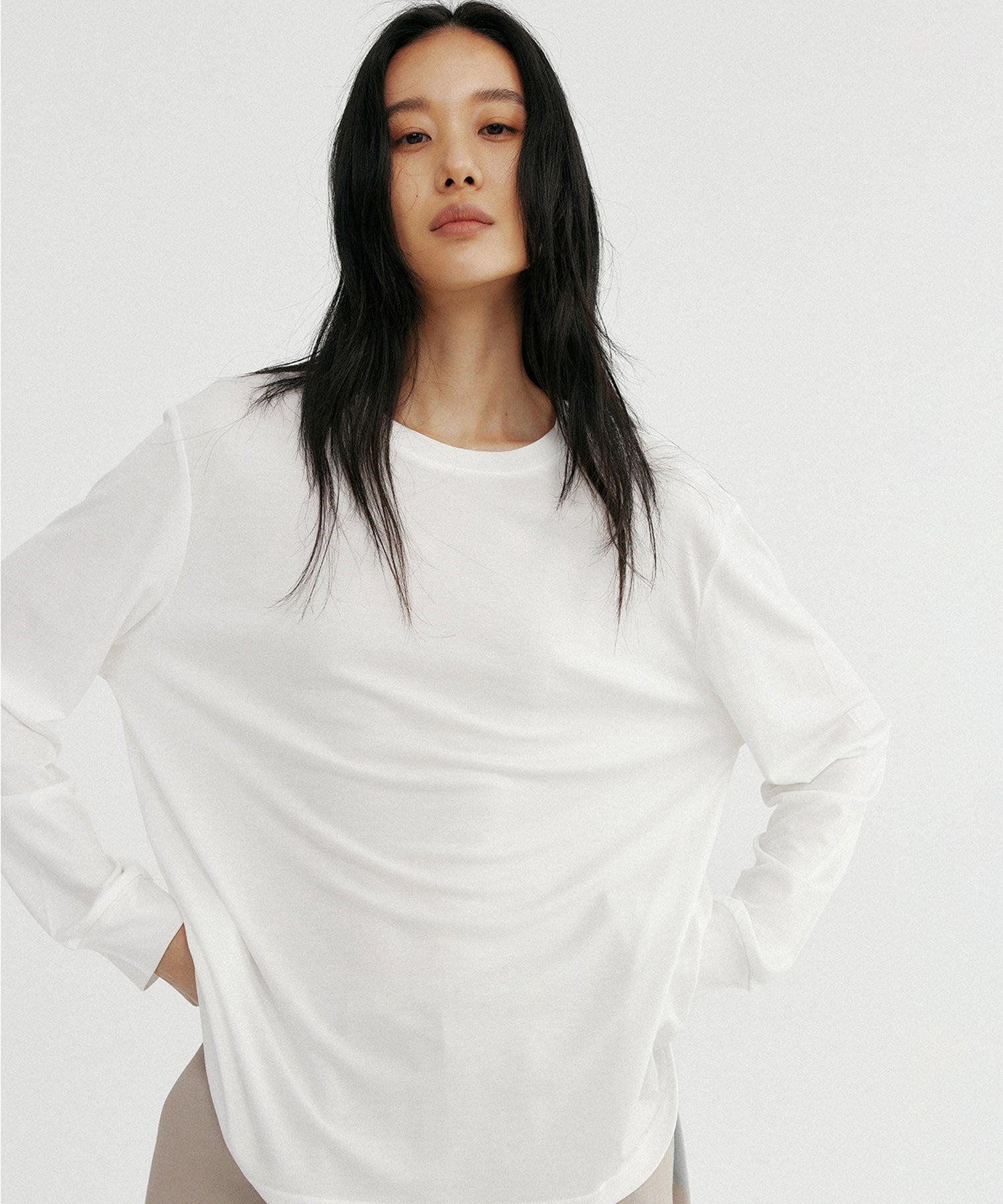 【12月上旬お届け予約商品】シルクタッチロングスリーブTシャツ