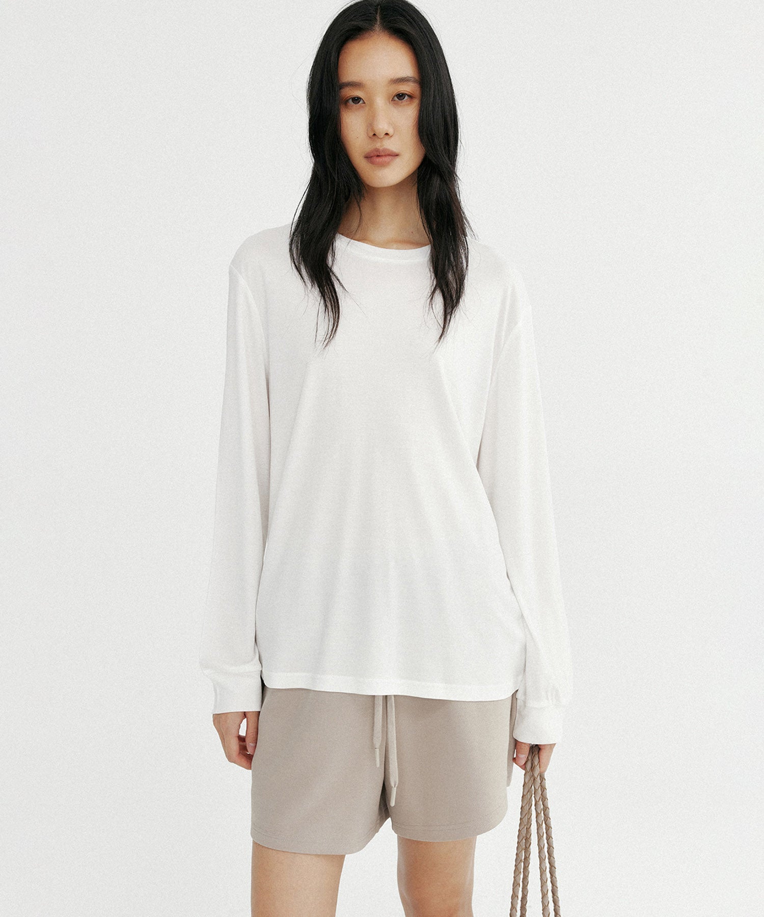 【12月上旬お届け予約商品】シルクタッチロングスリーブTシャツ