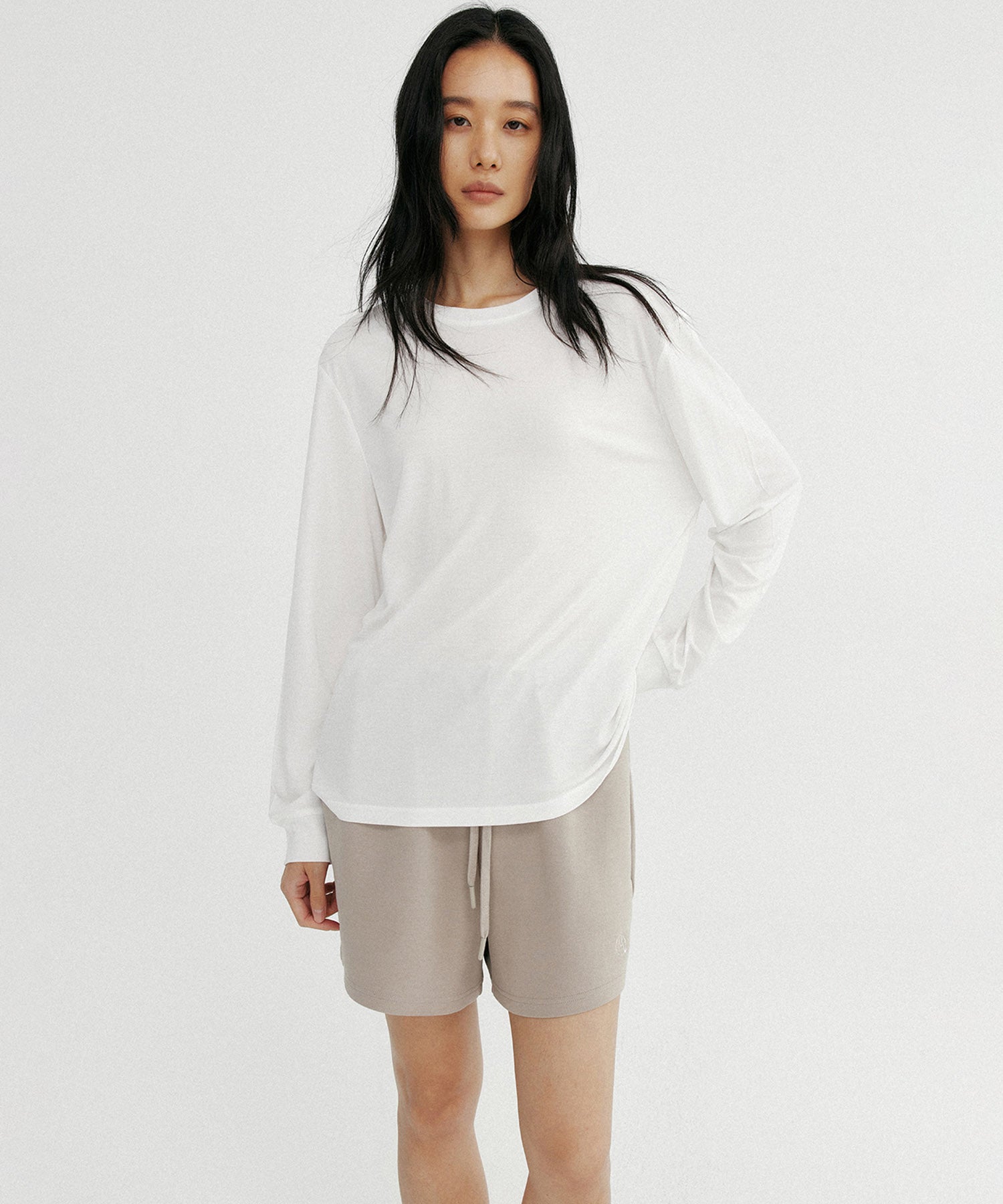 【12月上旬お届け予約商品】シルクタッチロングスリーブTシャツ