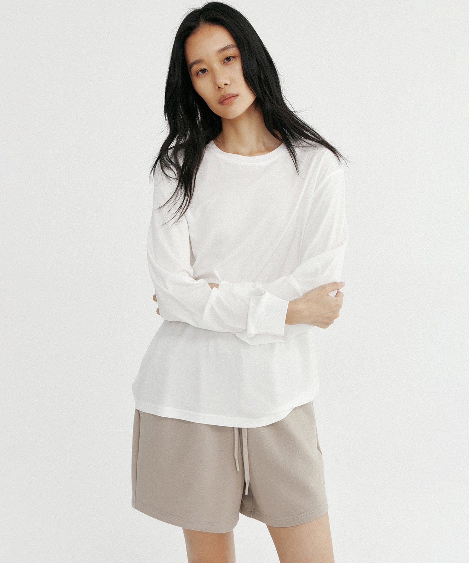 【12月上旬お届け予約商品】シルクタッチロングスリーブTシャツ