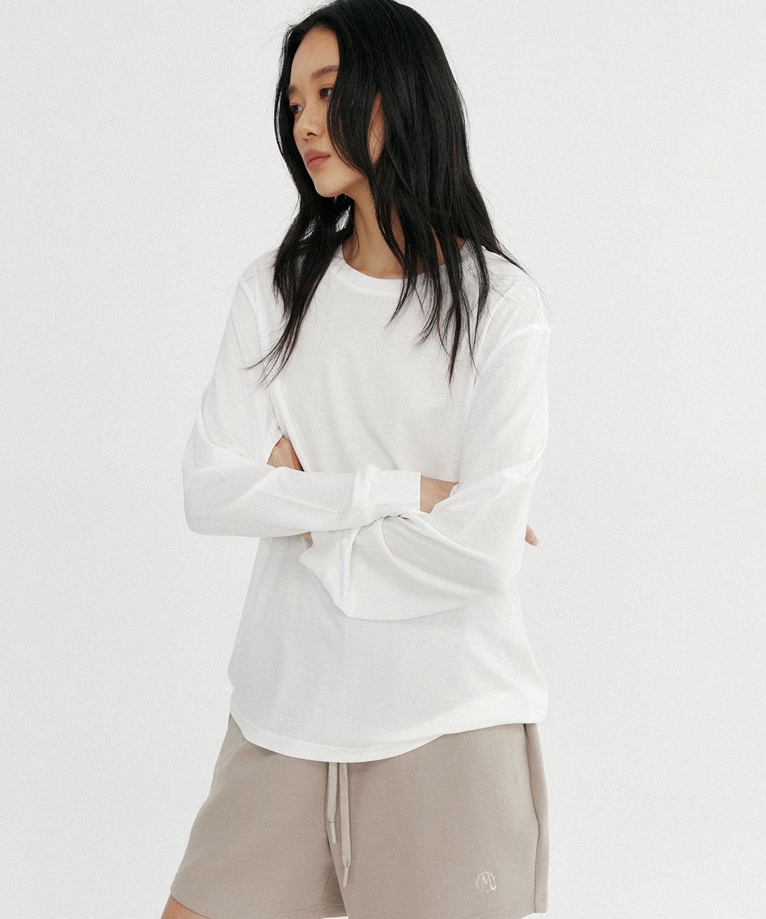 シルクタッチロングスリーブTシャツ