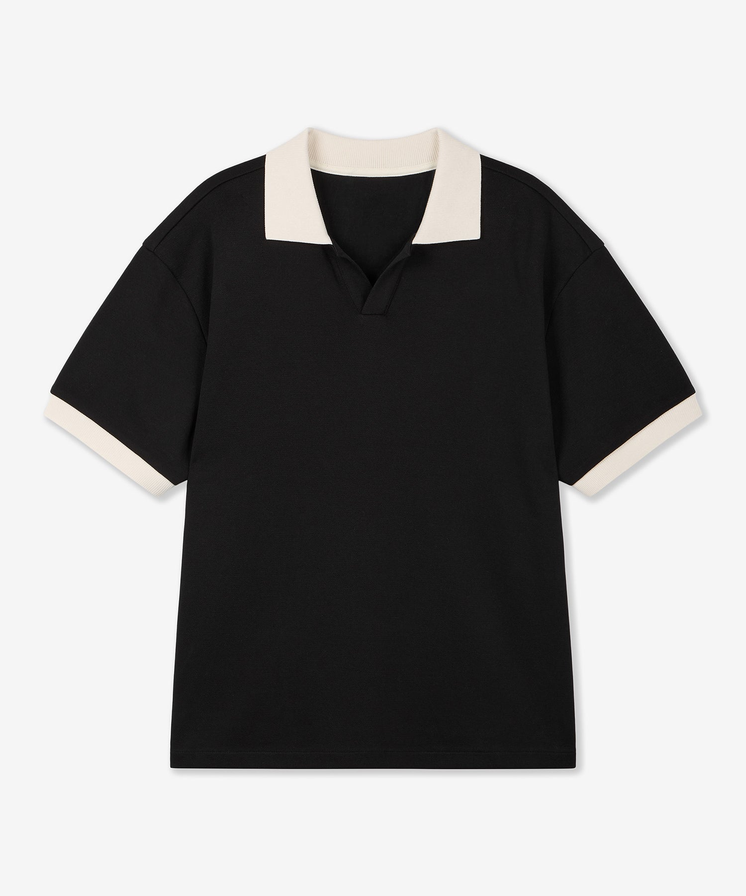 Kinoshita 配色スリットネックTシャツ