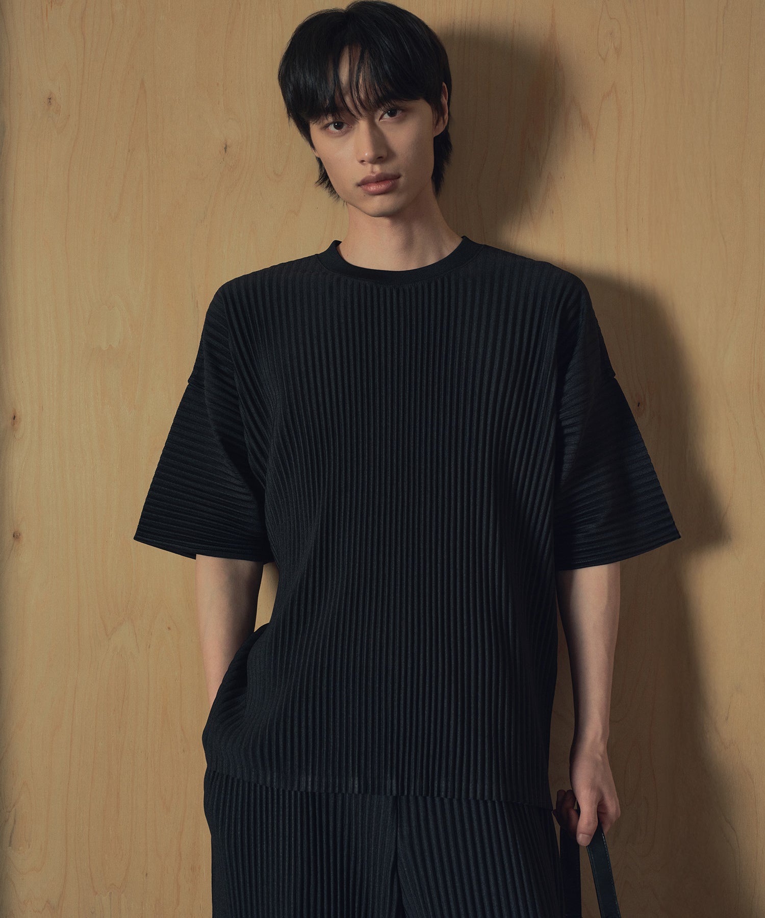 Yoyogi プリーツクルーネックTシャツ