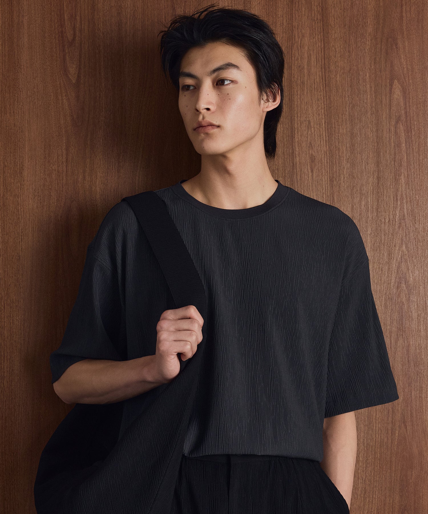 KinoshitaシアサッカークルーネックTシャツ