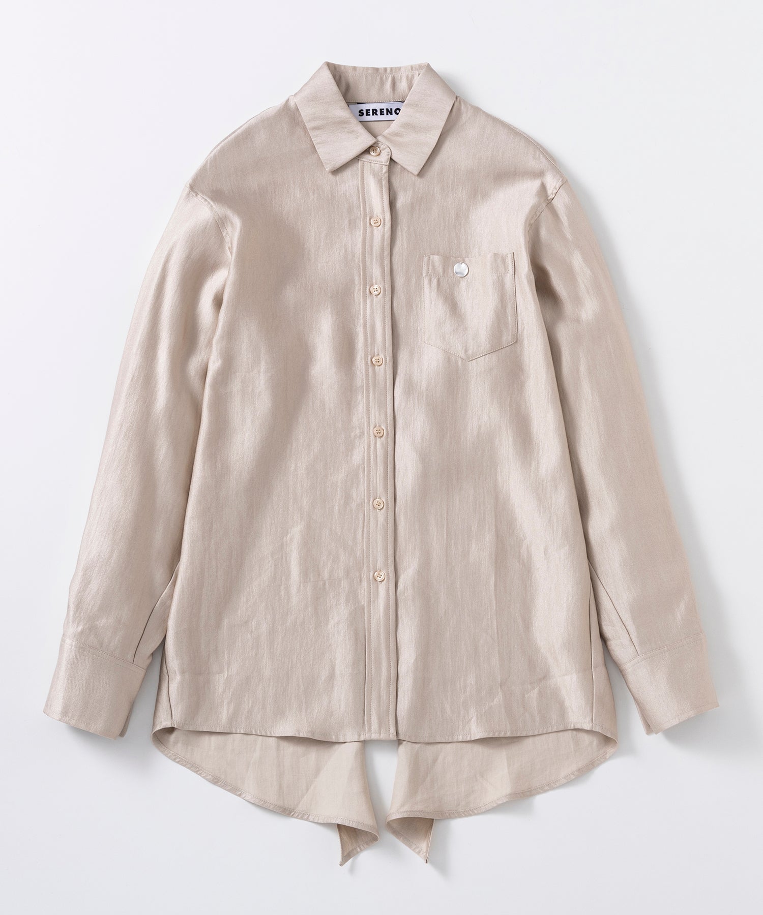 カットワークサテンブラウス