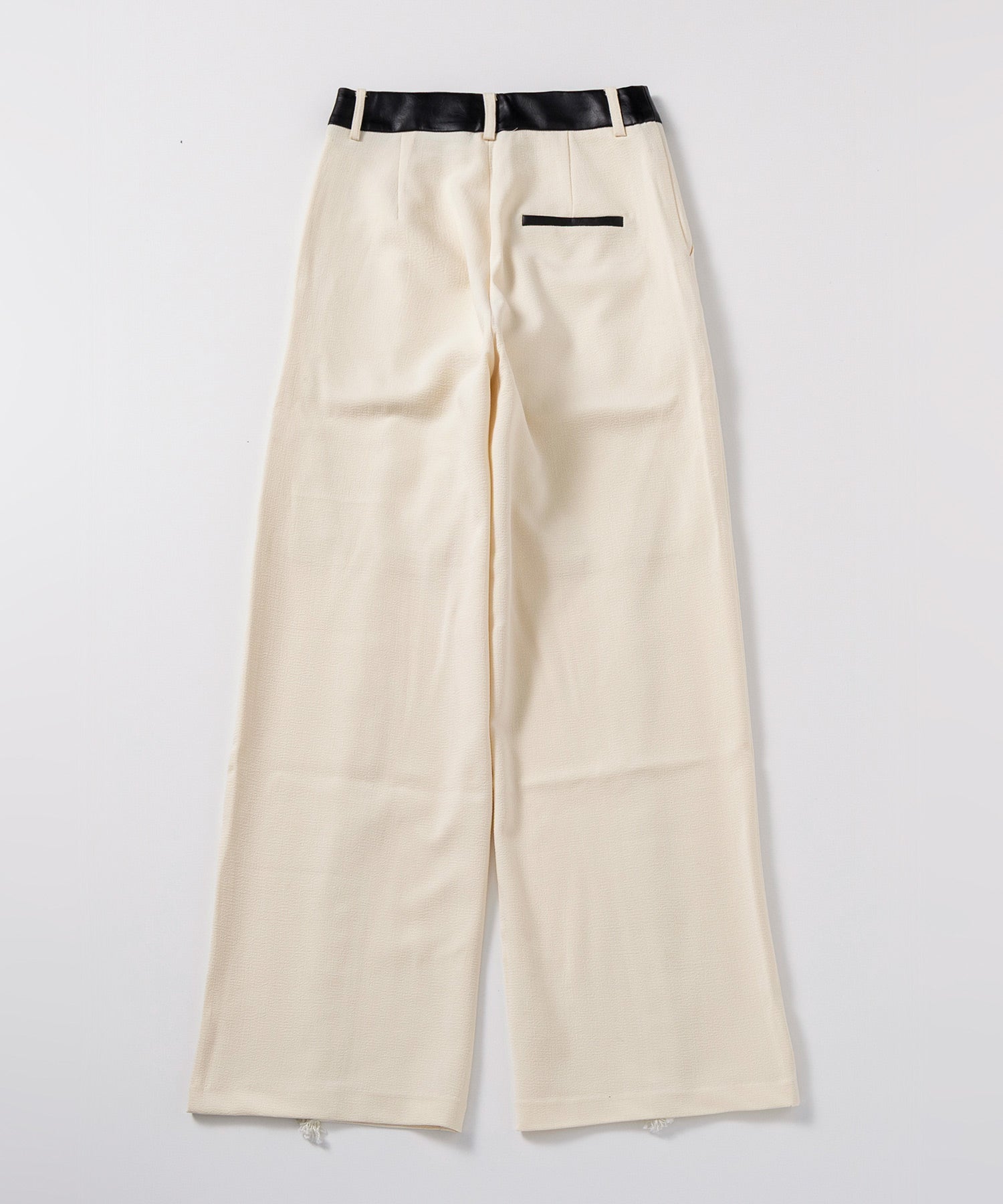 バイカラー フリンジパンツ