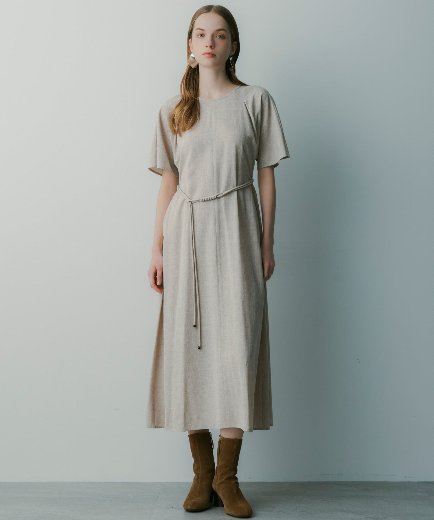 【3月中旬お届け予約商品】ウエストマークワンピース