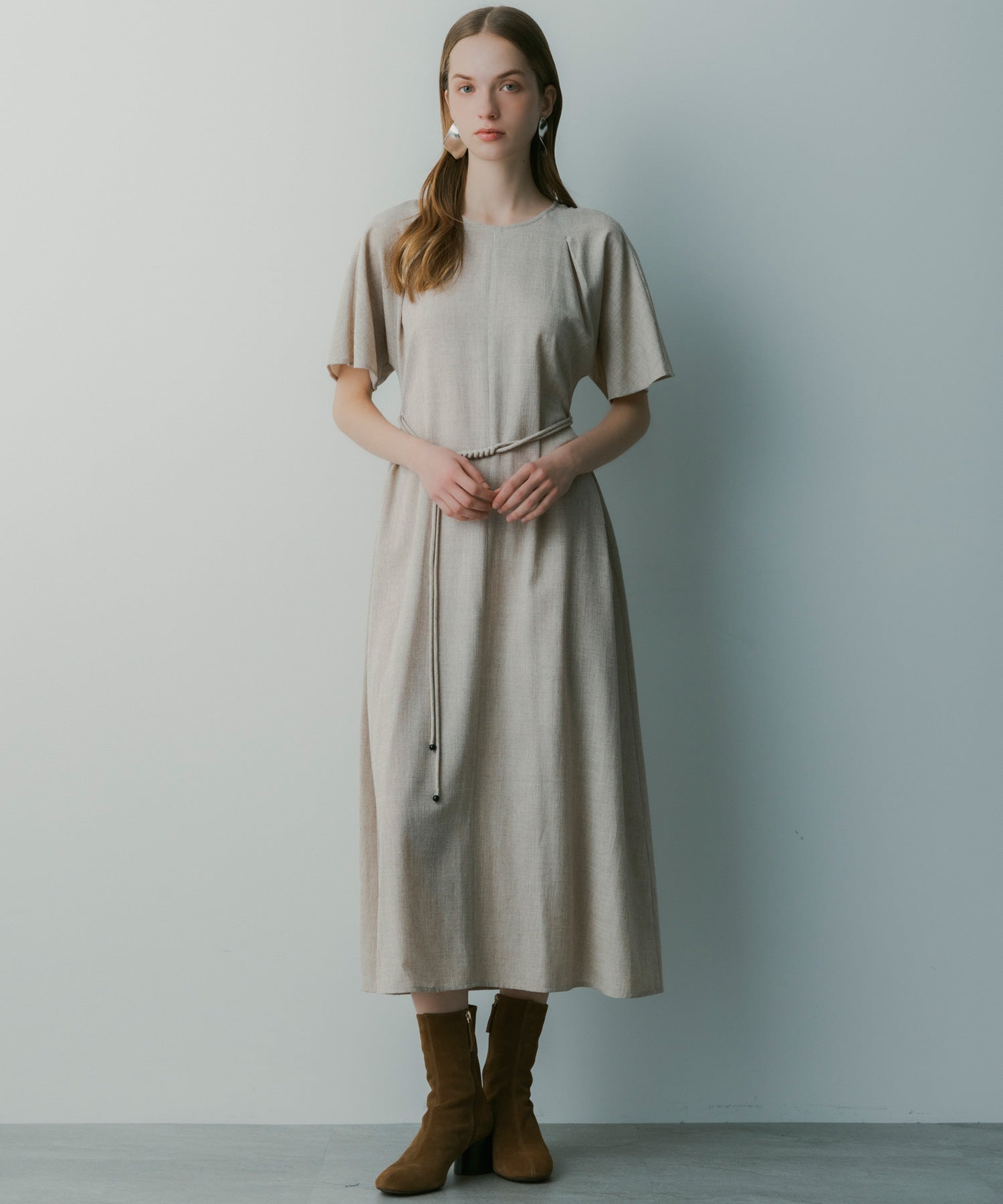 【3月中旬お届け予約商品】ウエストマークワンピース