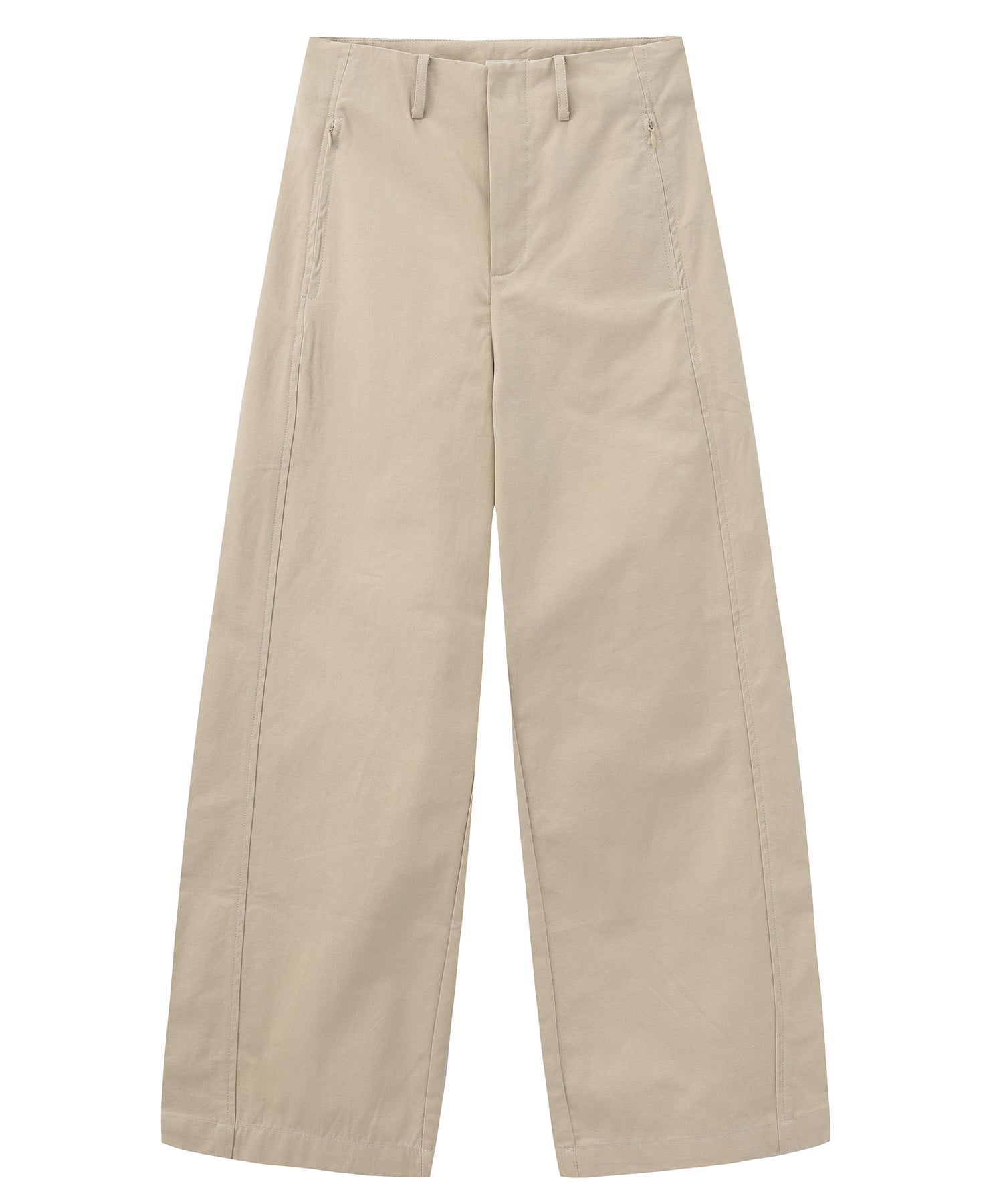 【6月中旬届け予約商品】コットン ワイドストレートパンツ