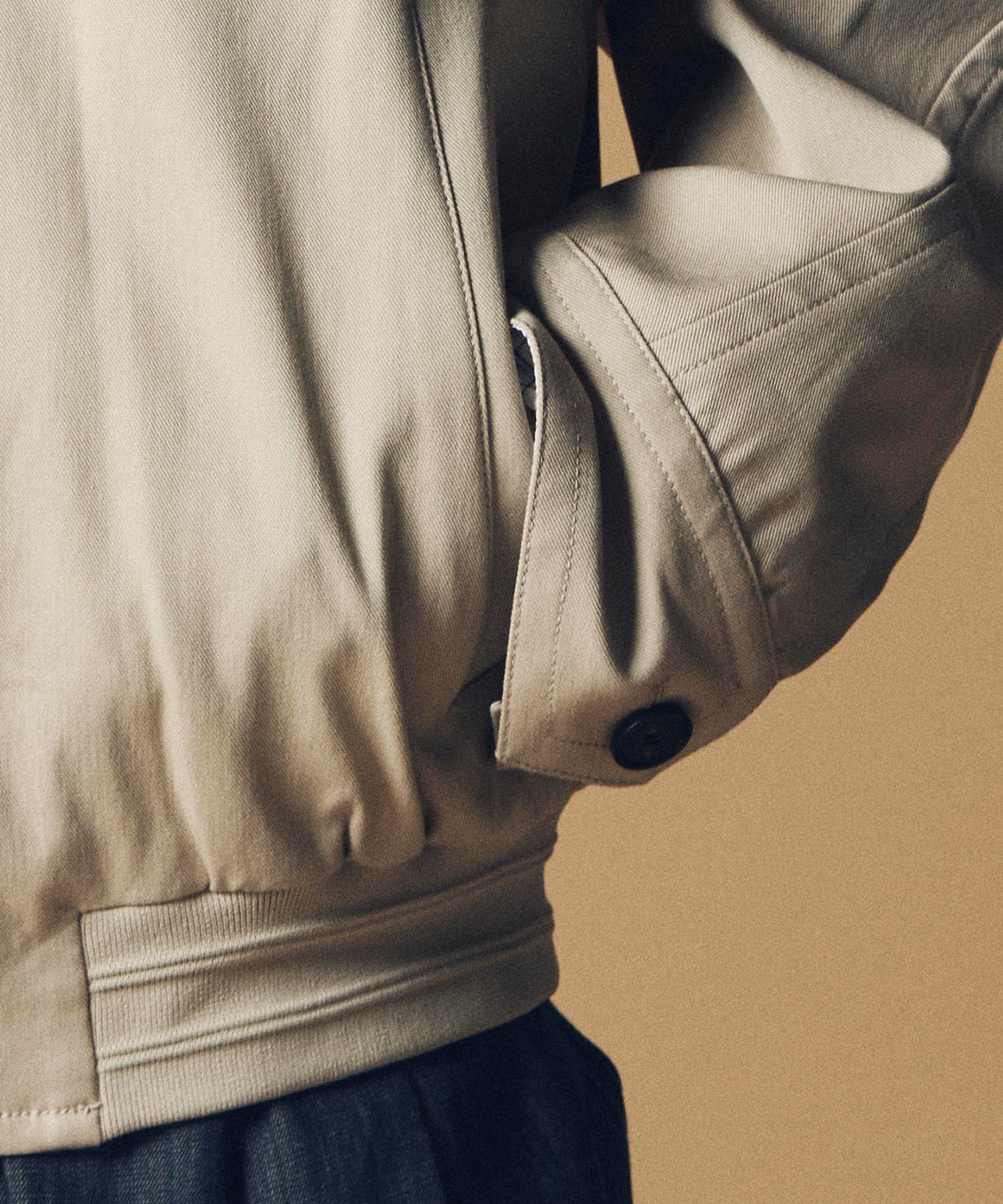 【12月上旬お届け予約商品】編み革襟リラックスブルゾンジャケット