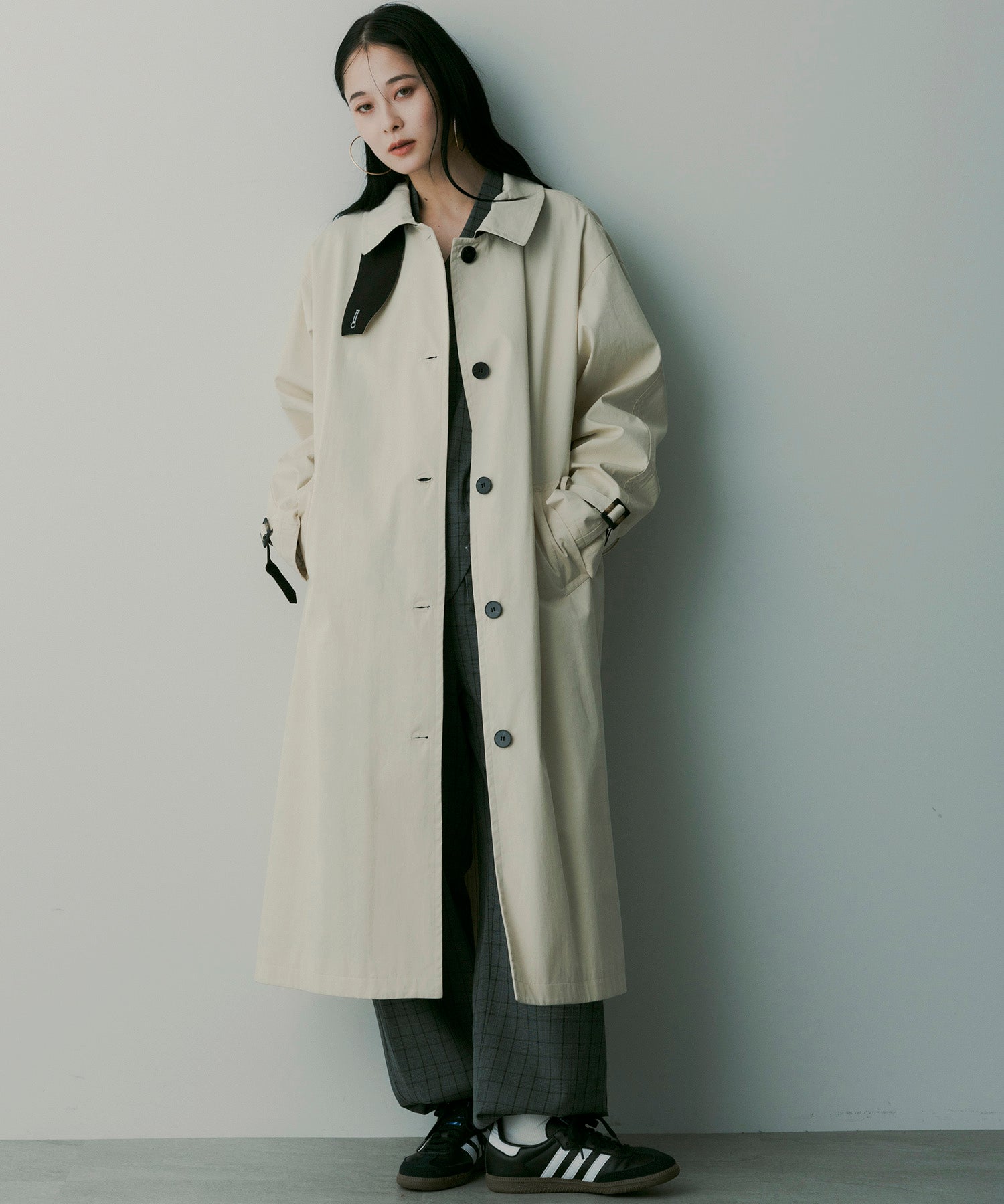 【12月上旬お届け予約商品】バイカラーロングコート