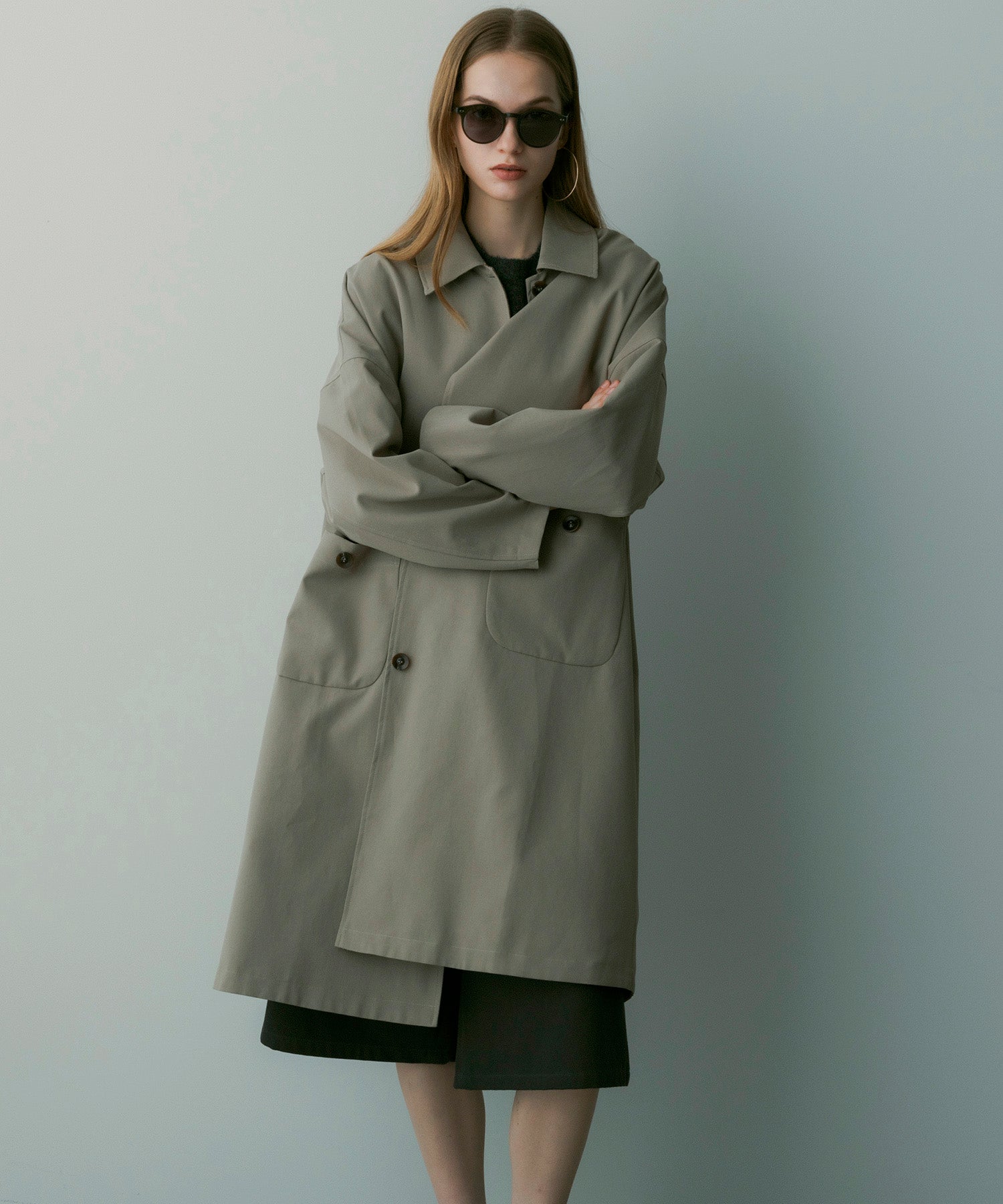 【12月中旬お届け予約商品】ステンカラーオーバーサイズコート